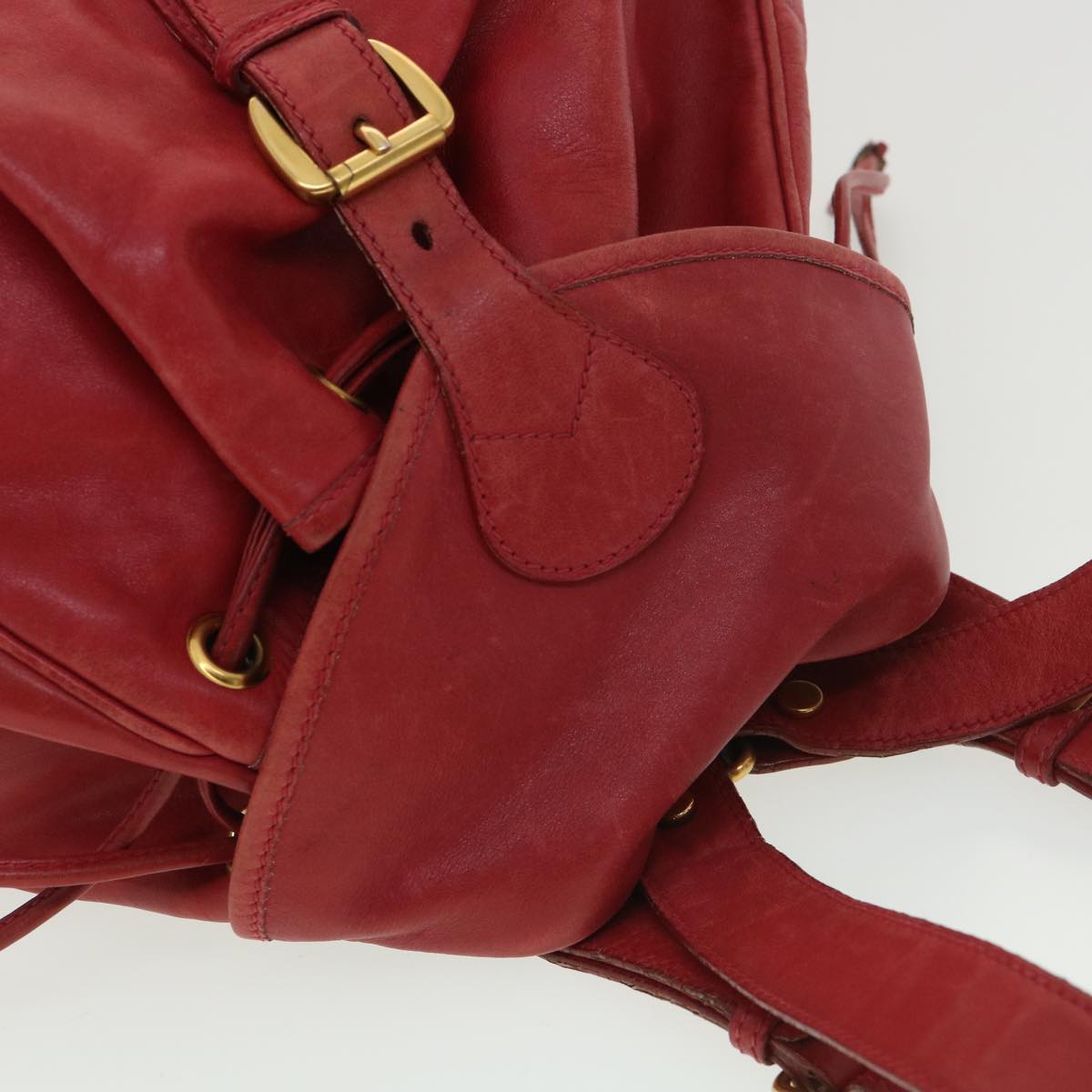 GUCCI Backpack Leather Red 003580008 am4132