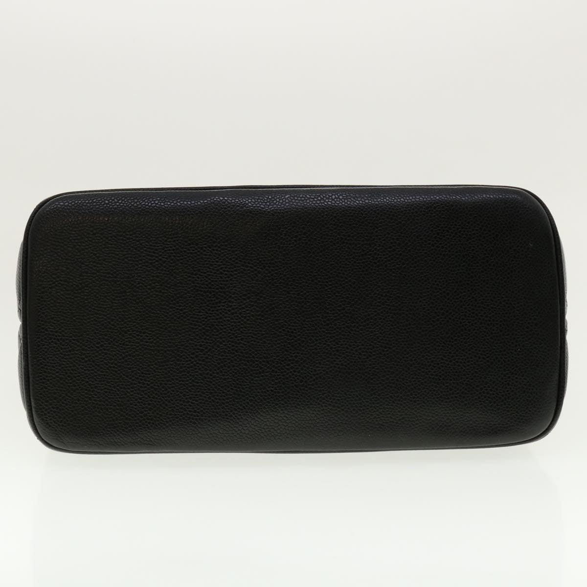 CHANEL Tote Bag Caviar Skin Black CC am4270A