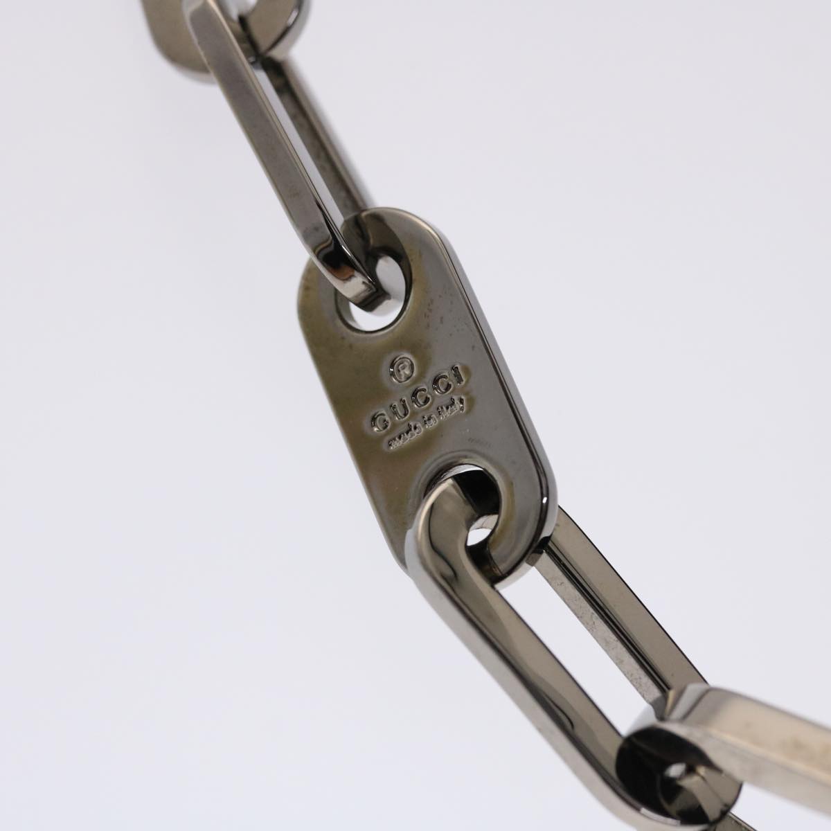 GUCCI Chain Shoulder Bag Velor Black