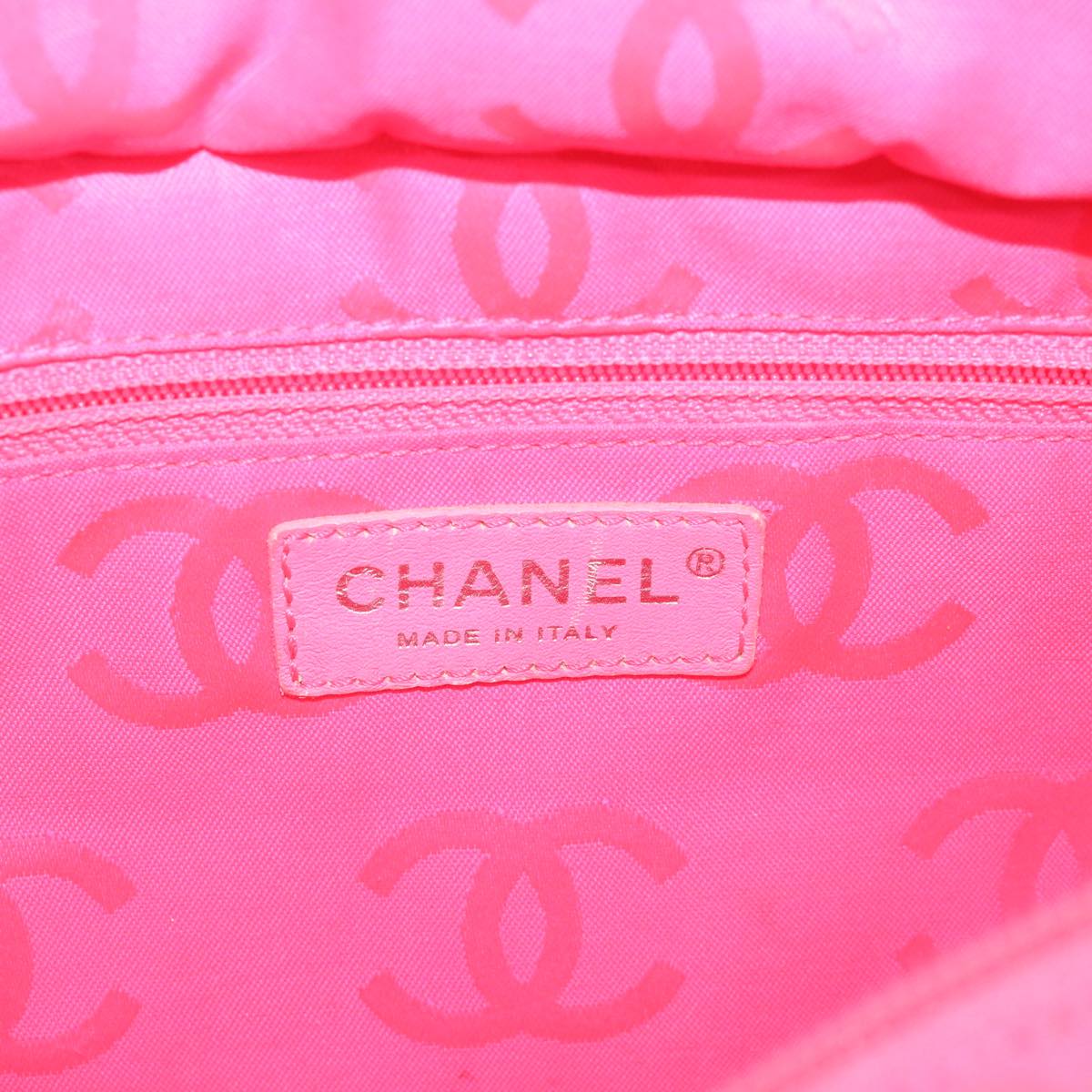 CHANEL Cambon Line Tote Bag Leather White CC am5180