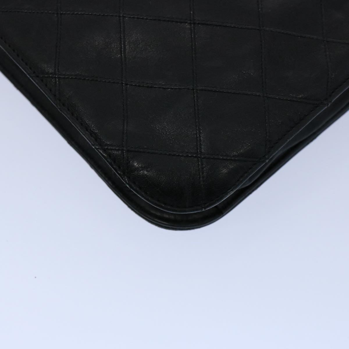 CHANEL Bicolole Briefcase Lamb Skin Black CC am5376
