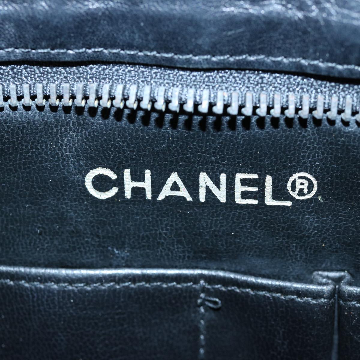 CHANEL Bicolole Briefcase Lamb Skin Black CC am5376
