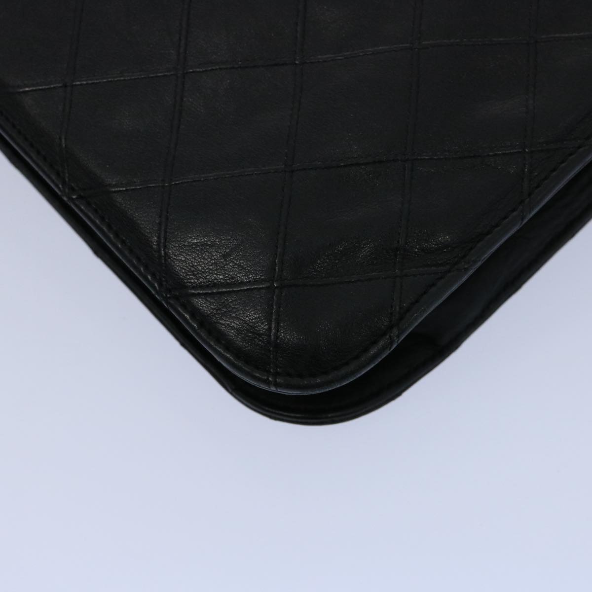 CHANEL Bicolole Briefcase Lamb Skin Black CC am5376