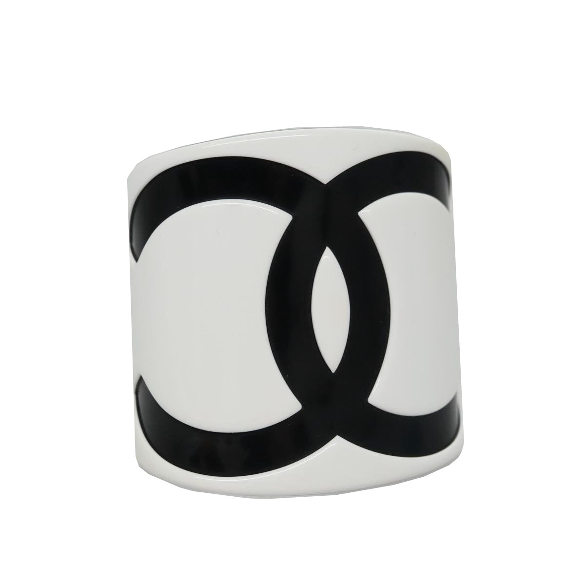 CHANEL Bangle COCO Mark plastic White Black CC am7441