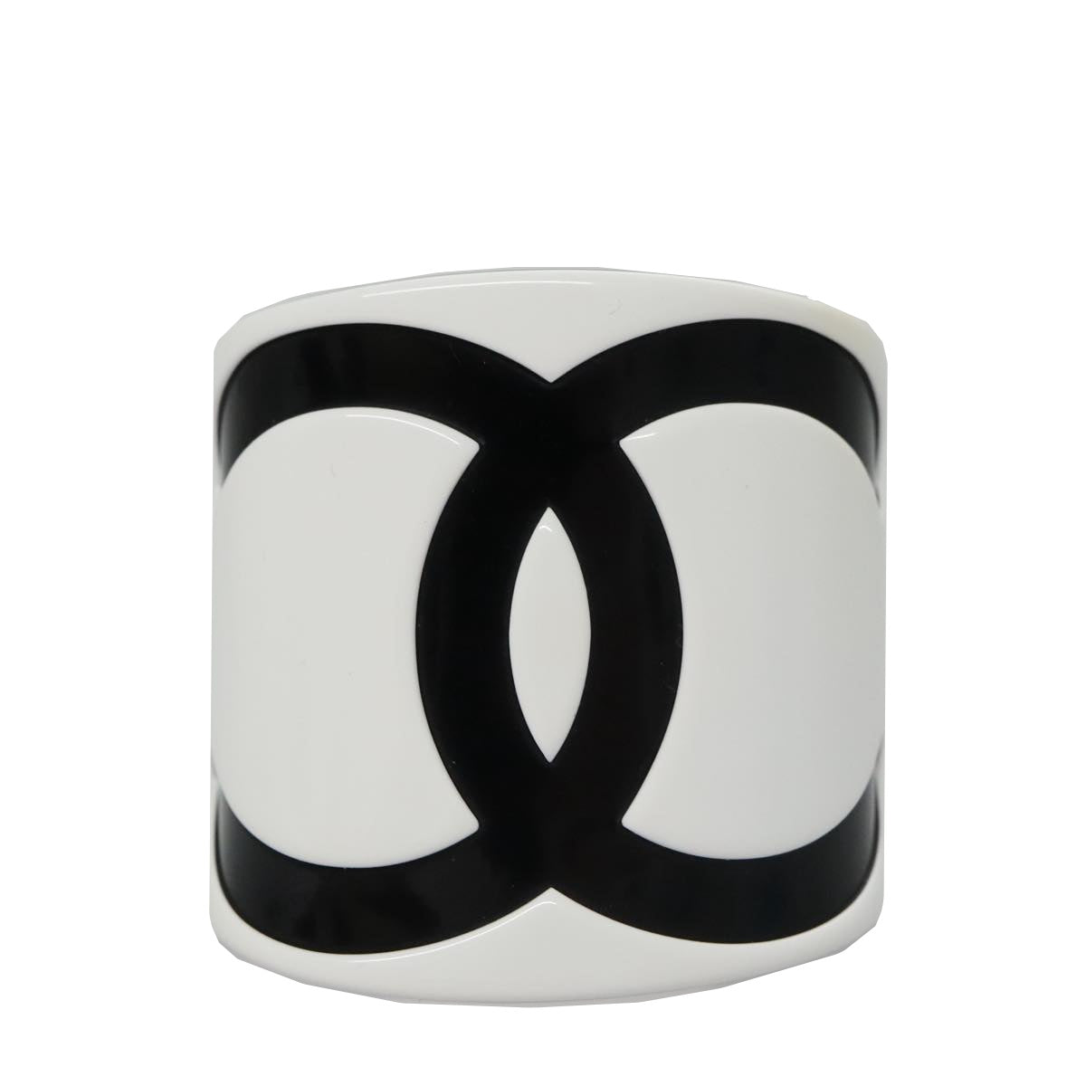 CHANEL Bangle COCO Mark plastic White Black CC am7441
