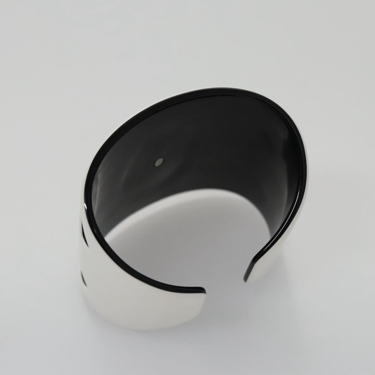 CHANEL Bangle COCO Mark plastic White Black CC am7441