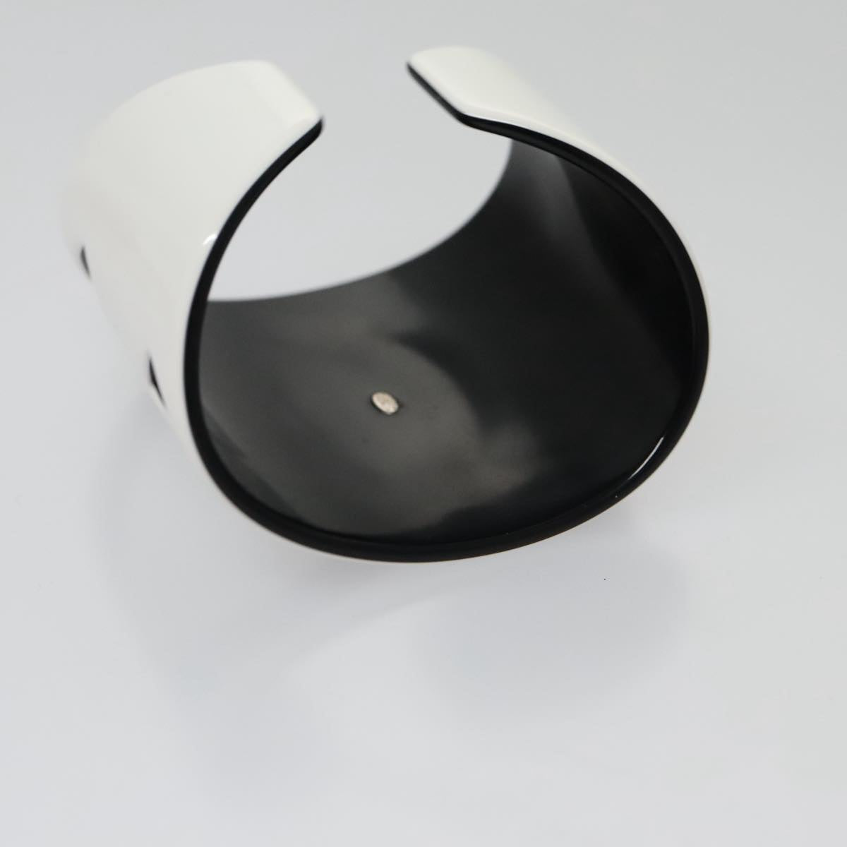CHANEL Bangle COCO Mark plastic White Black CC am7441