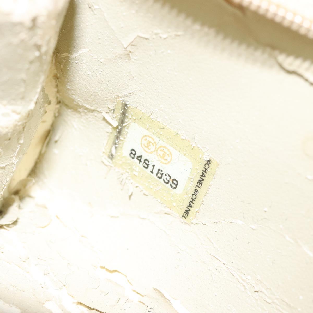 CHANEL COCO Mark Pouch Caviar Skin Beige Gold CC am7634
