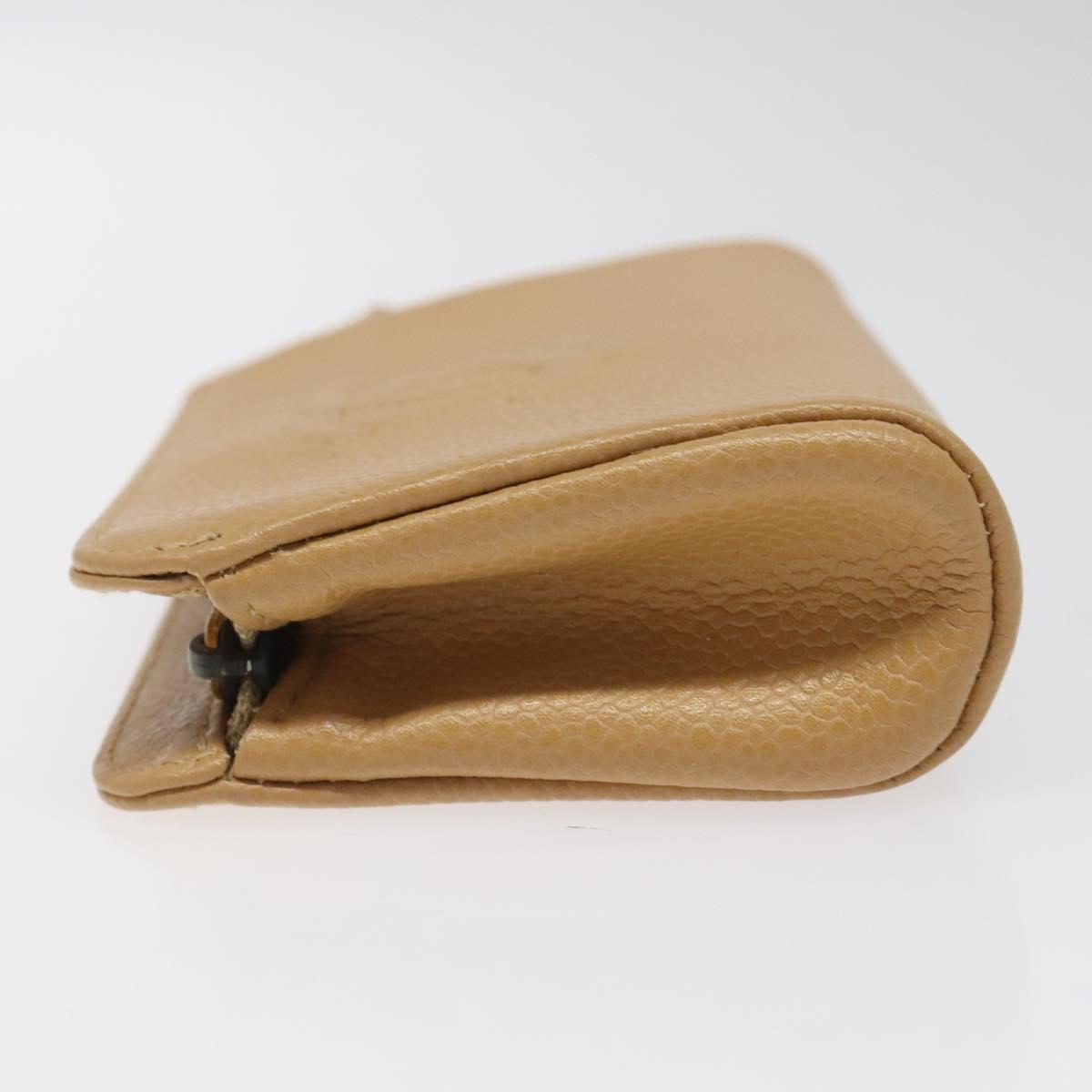 CHANEL COCO Mark Pouch Caviar Skin Beige Gold CC am7634