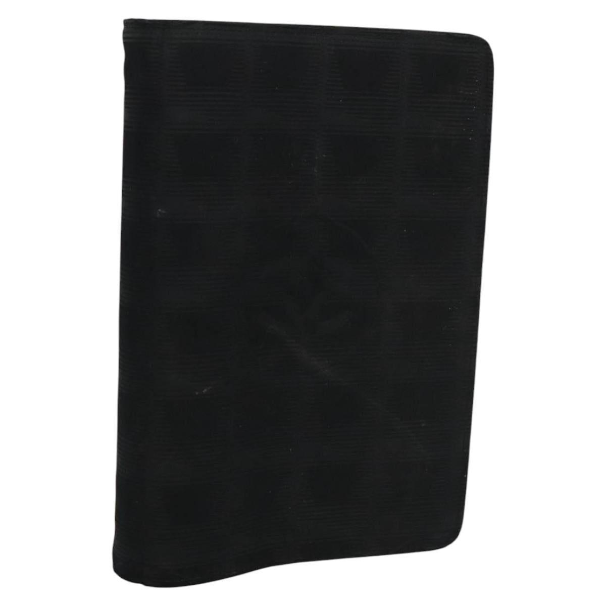 CHANEL New Travel line Day Planner Cover Nylon Black CC am7648