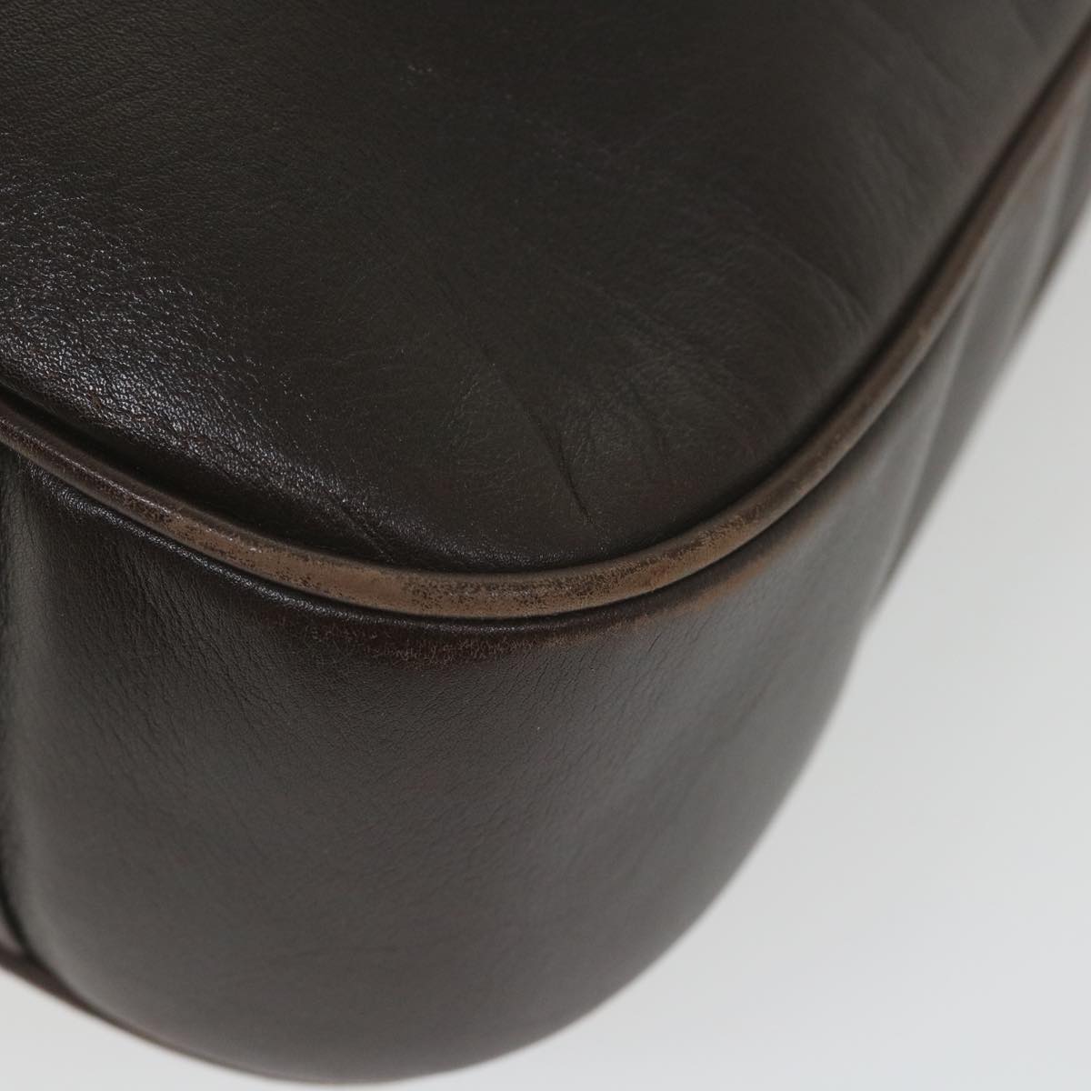 GUCCI Bamboo Shoulder Bag Leather Brown ar10677