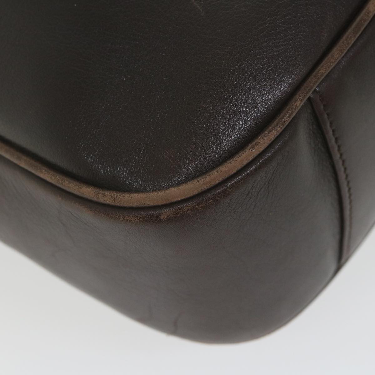 GUCCI Bamboo Shoulder Bag Leather Brown ar10677