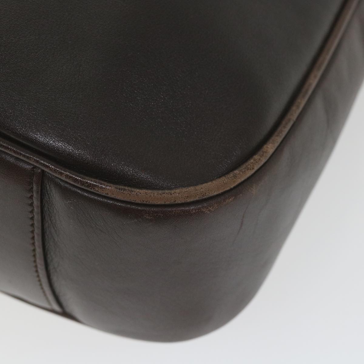 GUCCI Bamboo Shoulder Bag Leather Brown ar10677