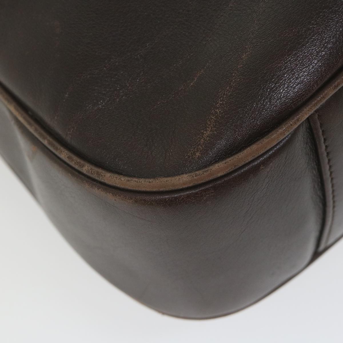 GUCCI Bamboo Shoulder Bag Leather Brown ar10677