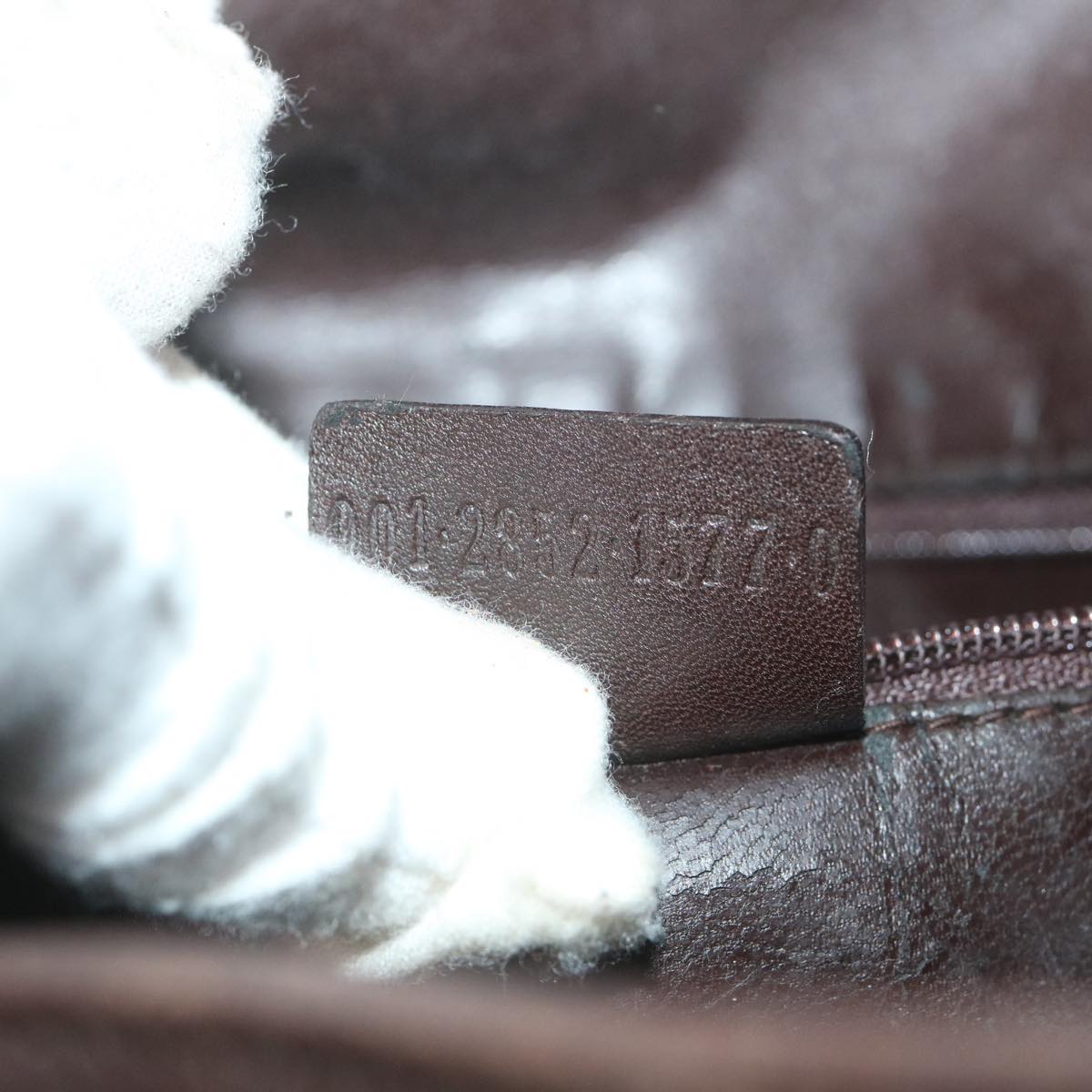 GUCCI Bamboo Shoulder Bag Leather Brown ar10677