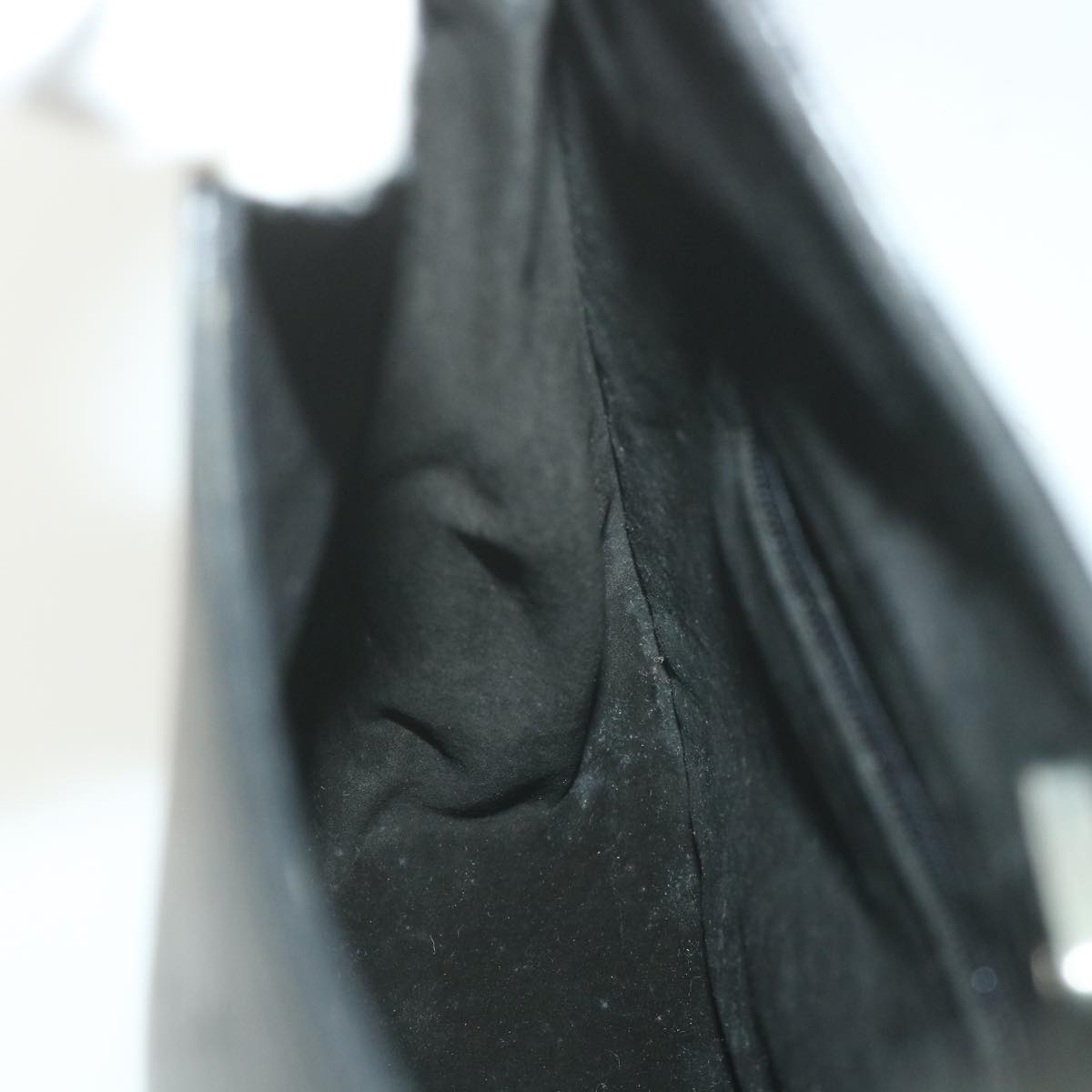 GUCCI Bamboo Shoulder Bag Leather Black ar10691