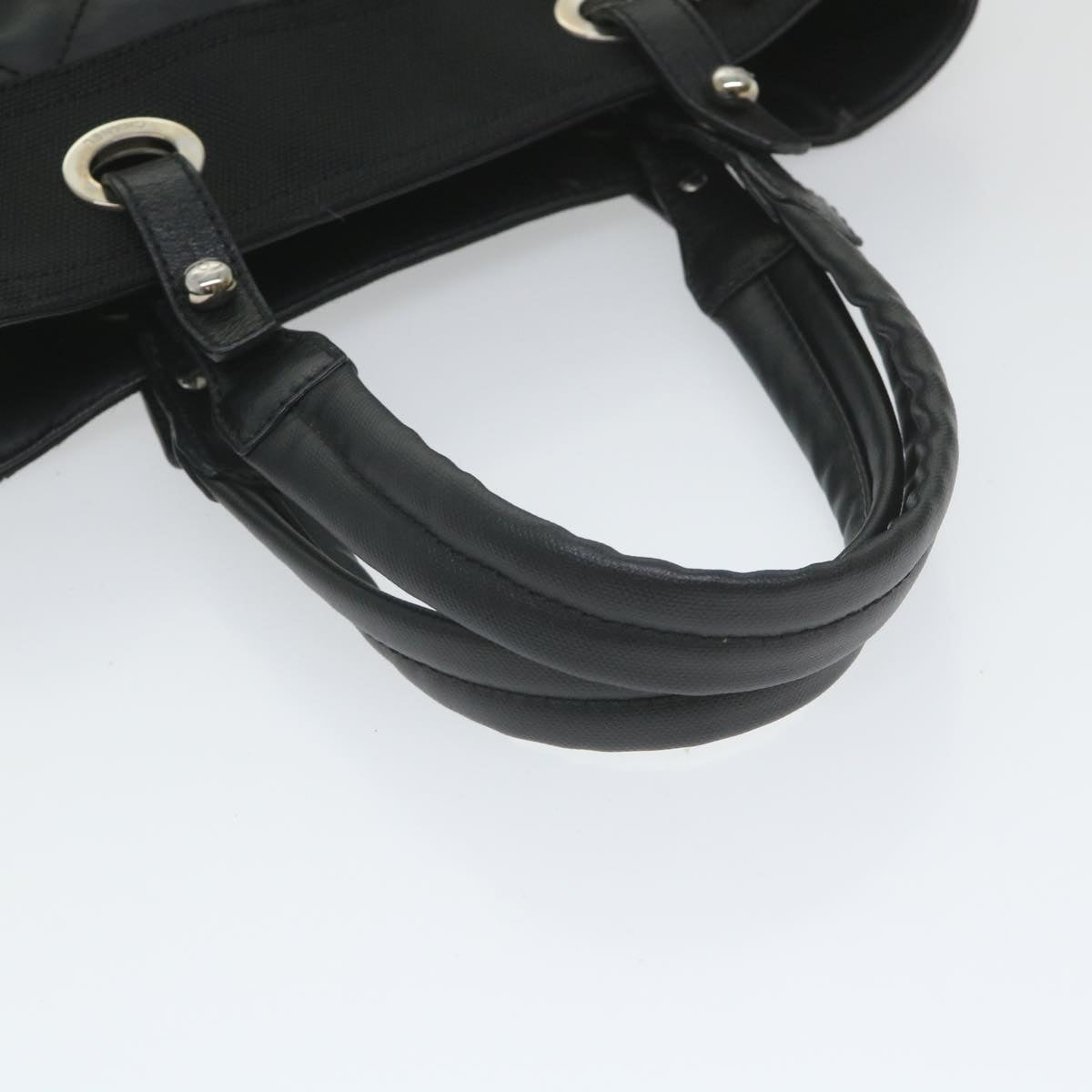 CHANEL Paris Biarritz Tote PM Tote Bag Coated Canvas Black CC ar10719