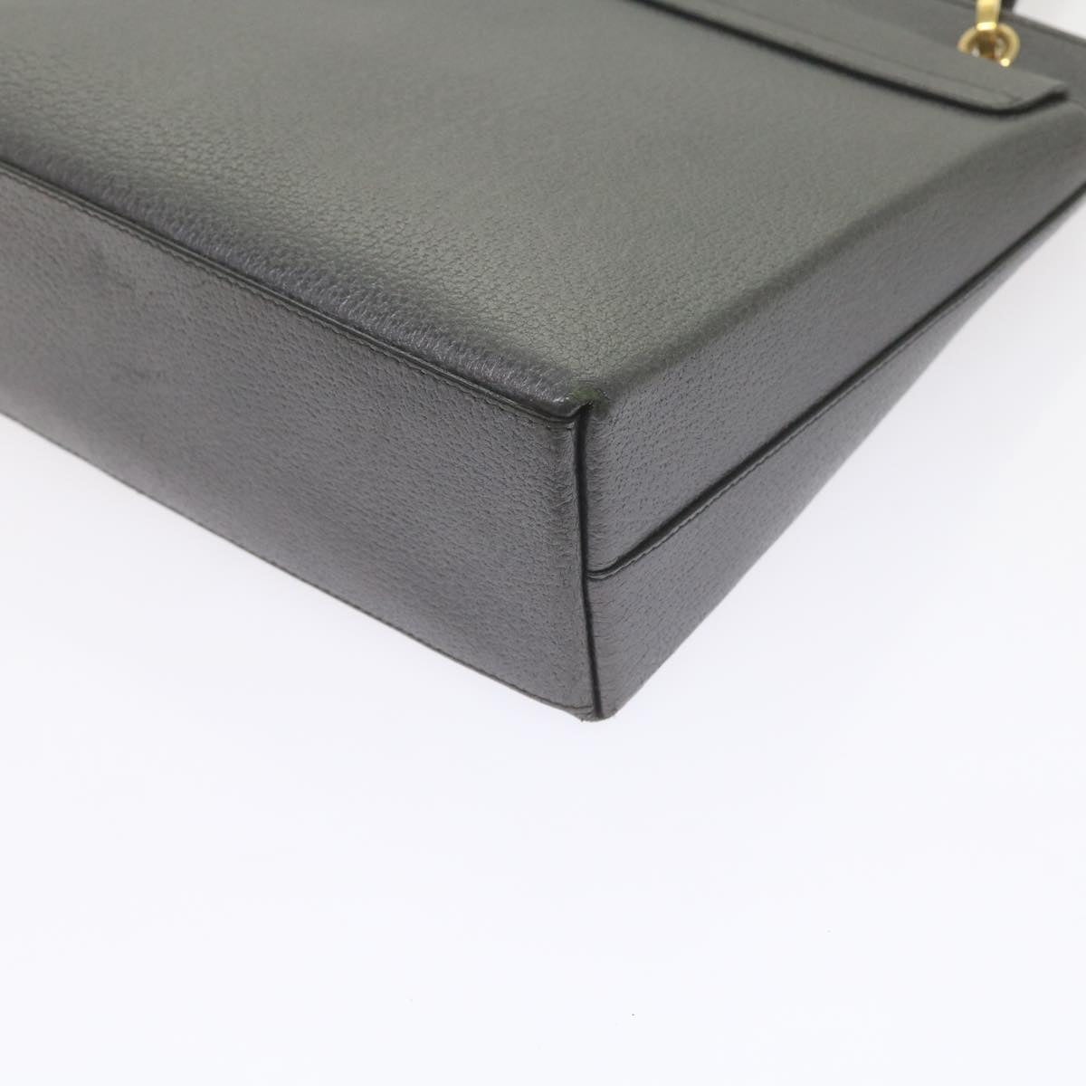 GUCCI Bamboo Hand Bag Leather Gray 001 3444 1887 ar10952B
