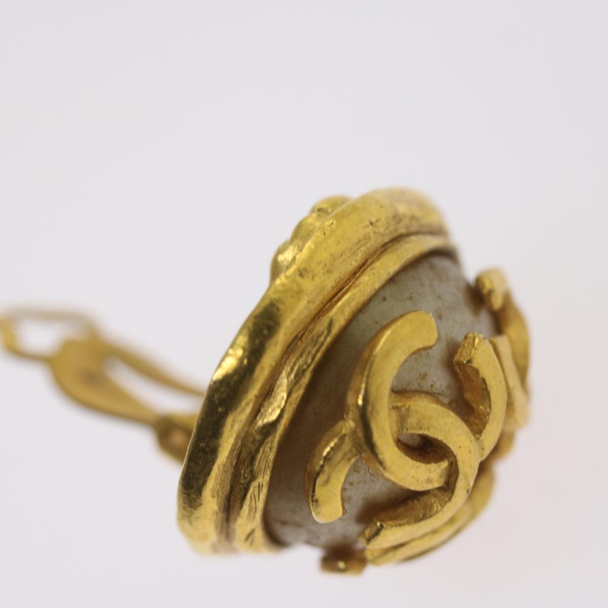 CHANEL Triple Coco Earring Gold CC ar11464B