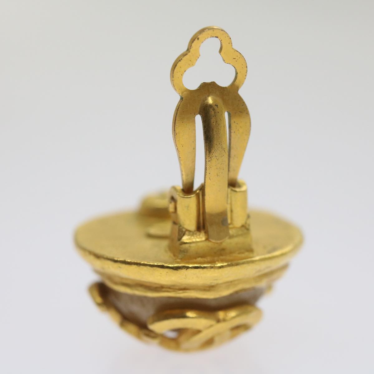 CHANEL Triple Coco Earring Gold CC ar11464B