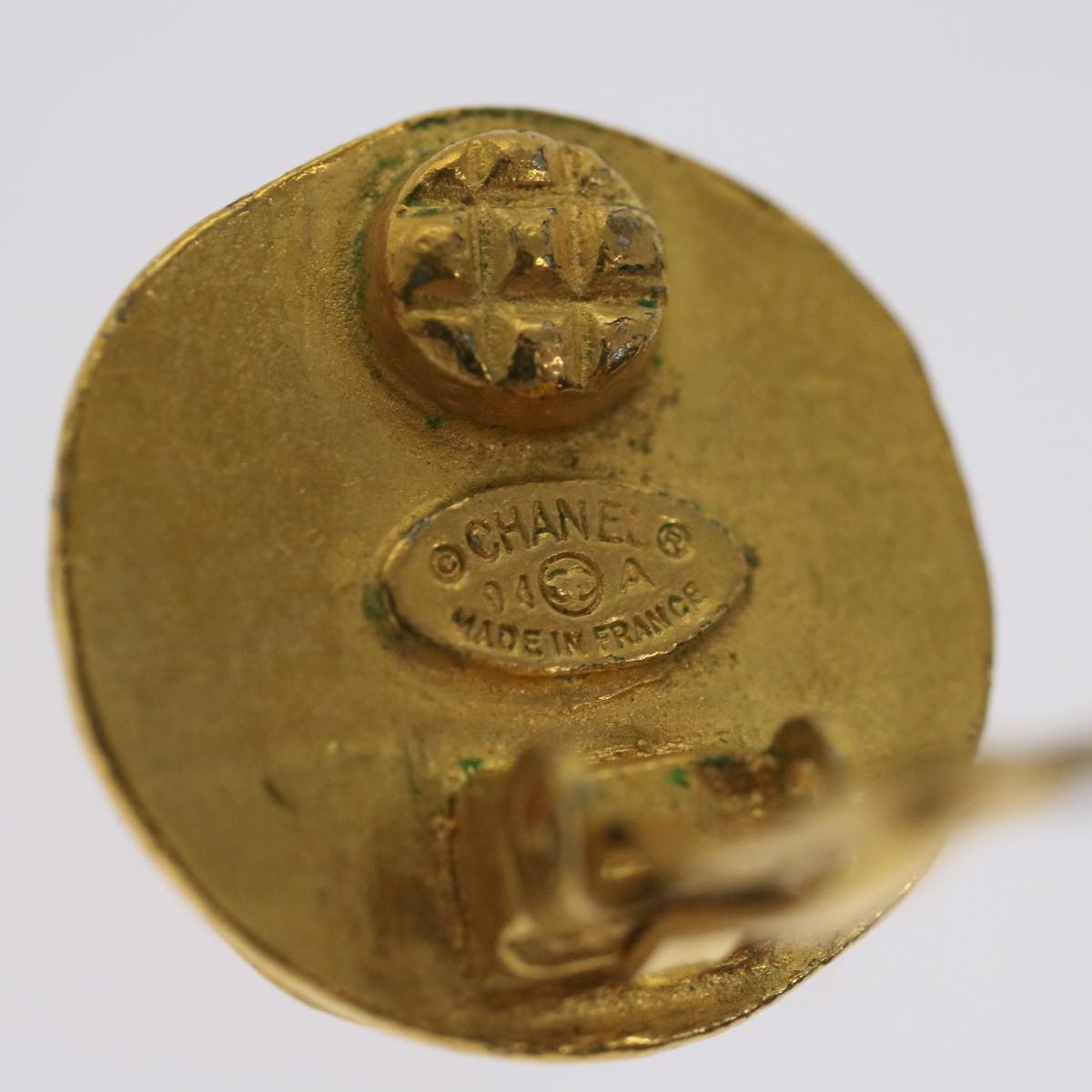 CHANEL Triple Coco Earring Gold CC ar11464B