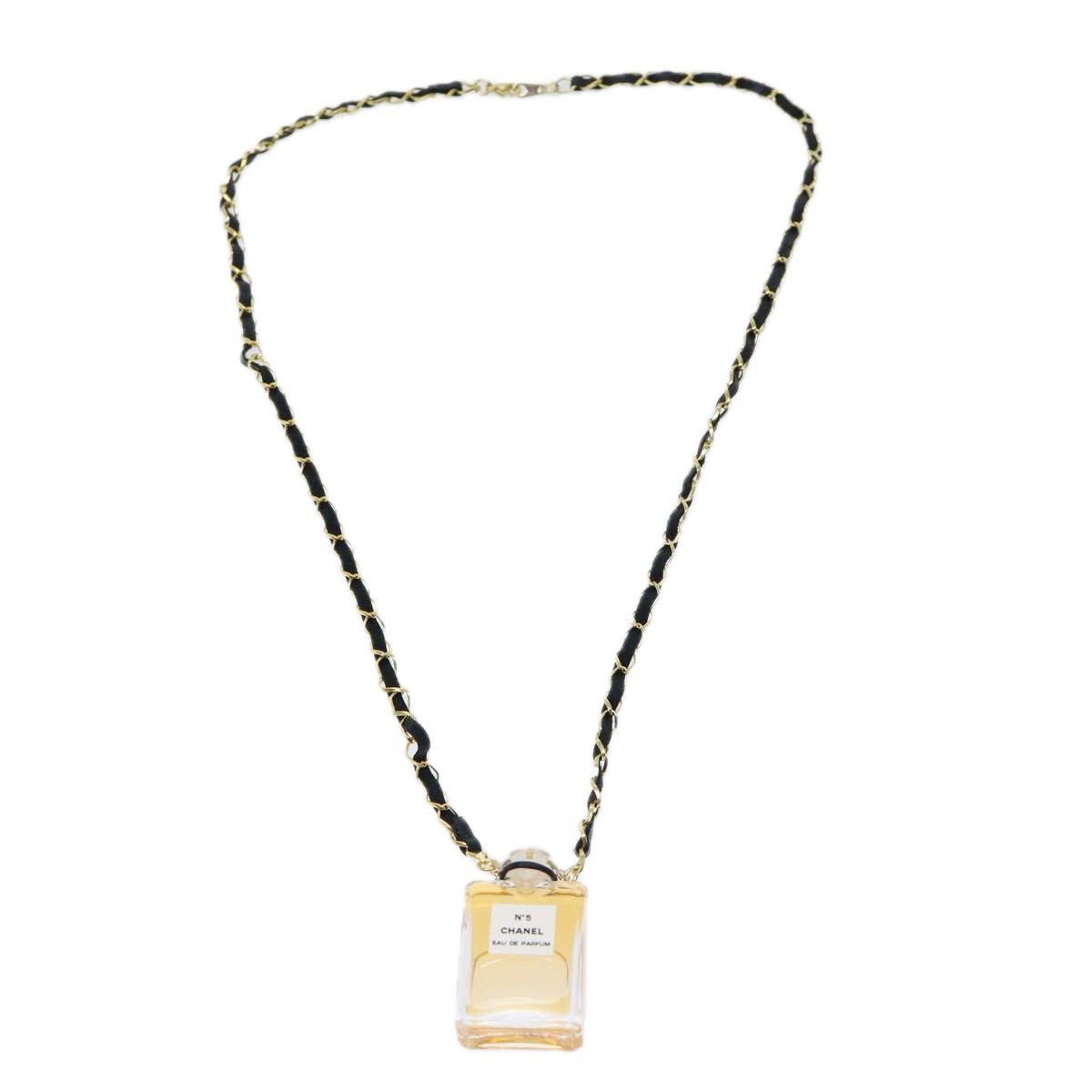 CHANEL Perfume Necklace Gold CC ar11600B