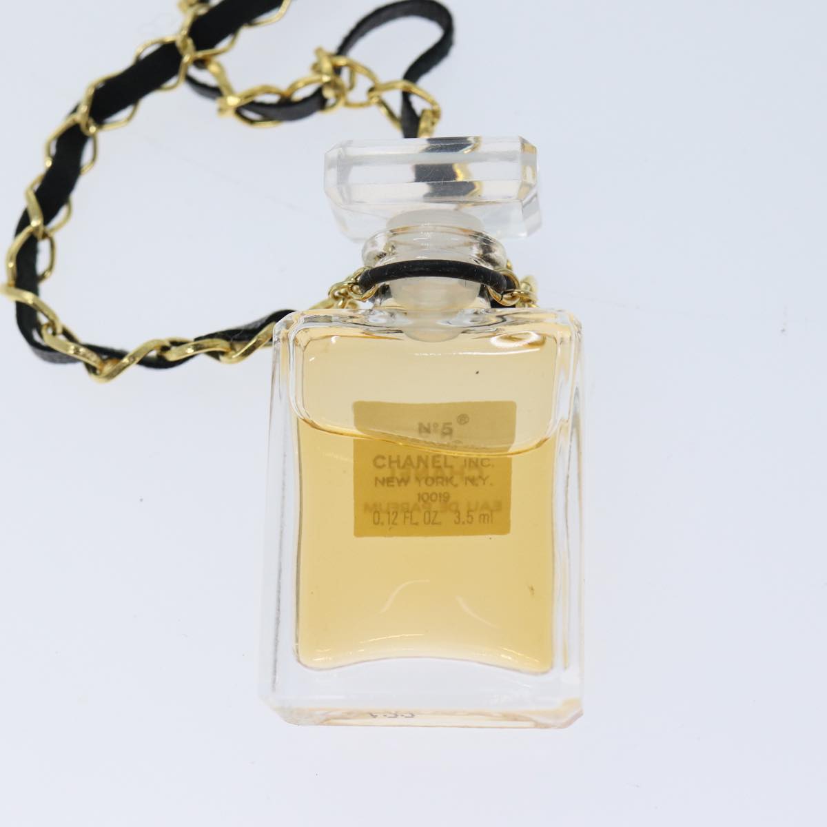CHANEL Perfume Necklace Gold CC ar11600B