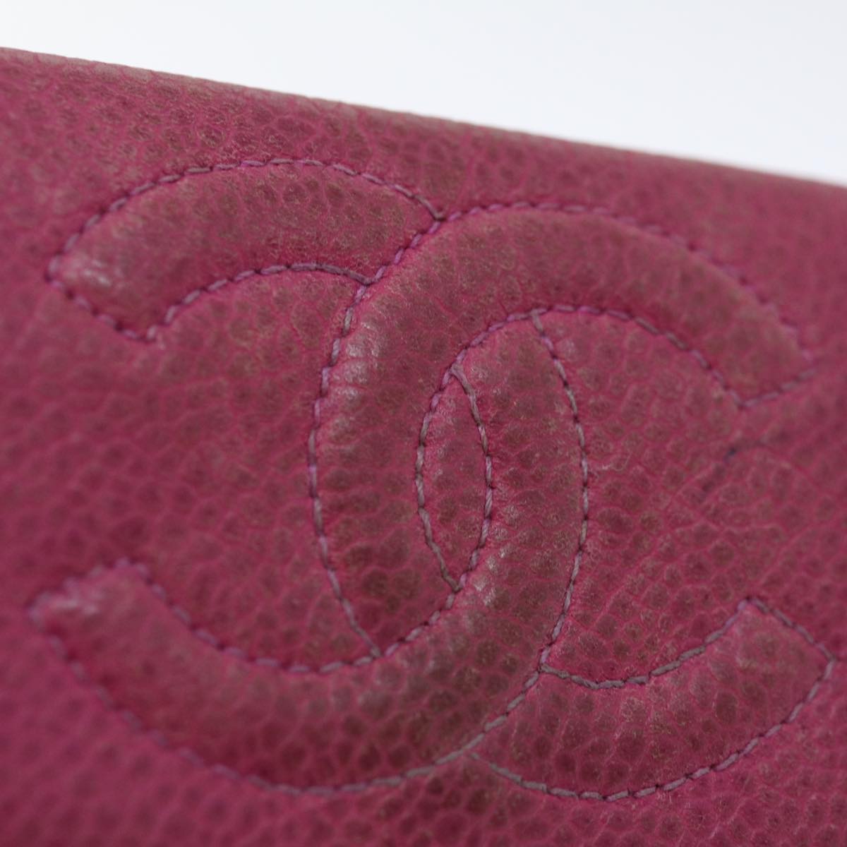 CHANEL COCO Mark Coin Purse Caviar Skin Pink CC ar11706