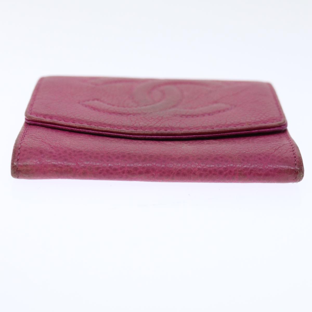 CHANEL COCO Mark Coin Purse Caviar Skin Pink CC ar11706