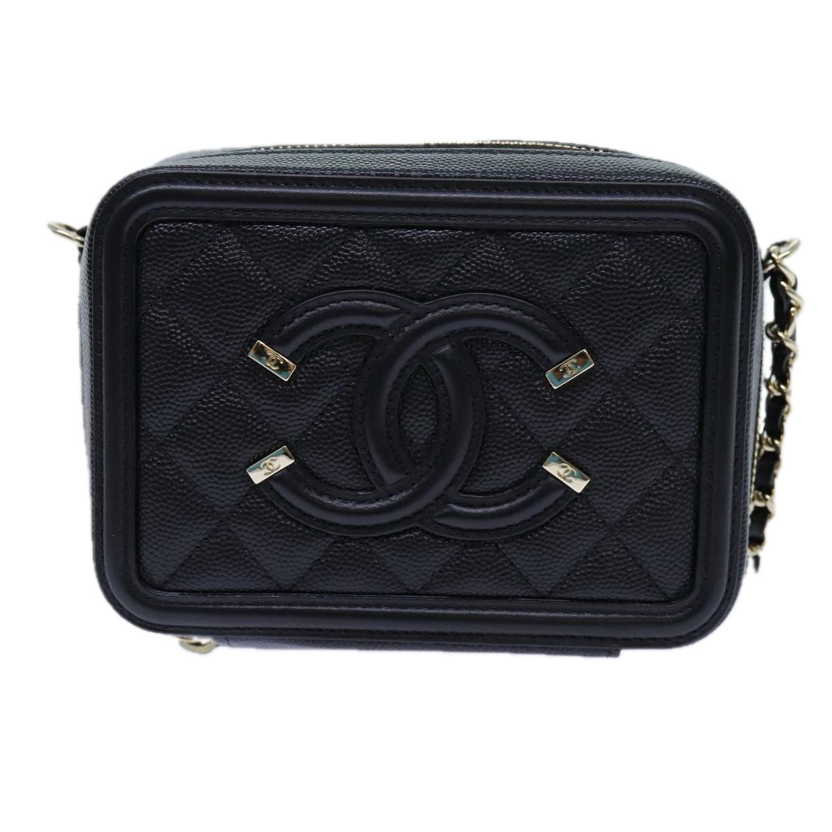 CHANEL Chain CC Figly Mini Bag Caviar Skin Black A84452 CC ar11762A