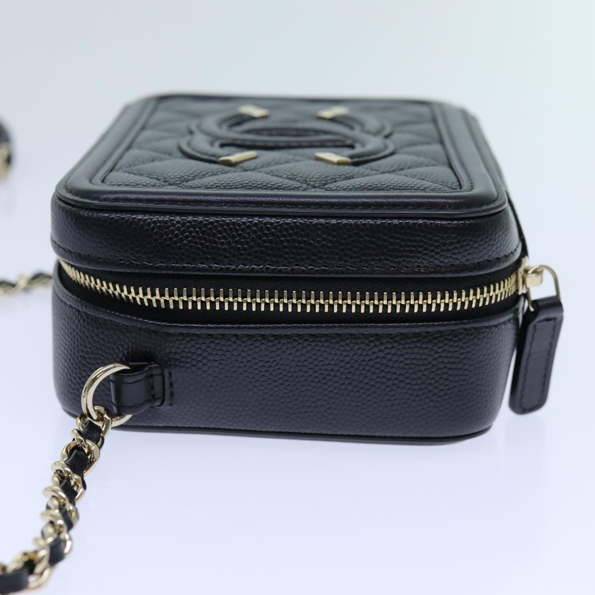 CHANEL Chain CC Figly Mini Bag Caviar Skin Black A84452 CC ar11762A
