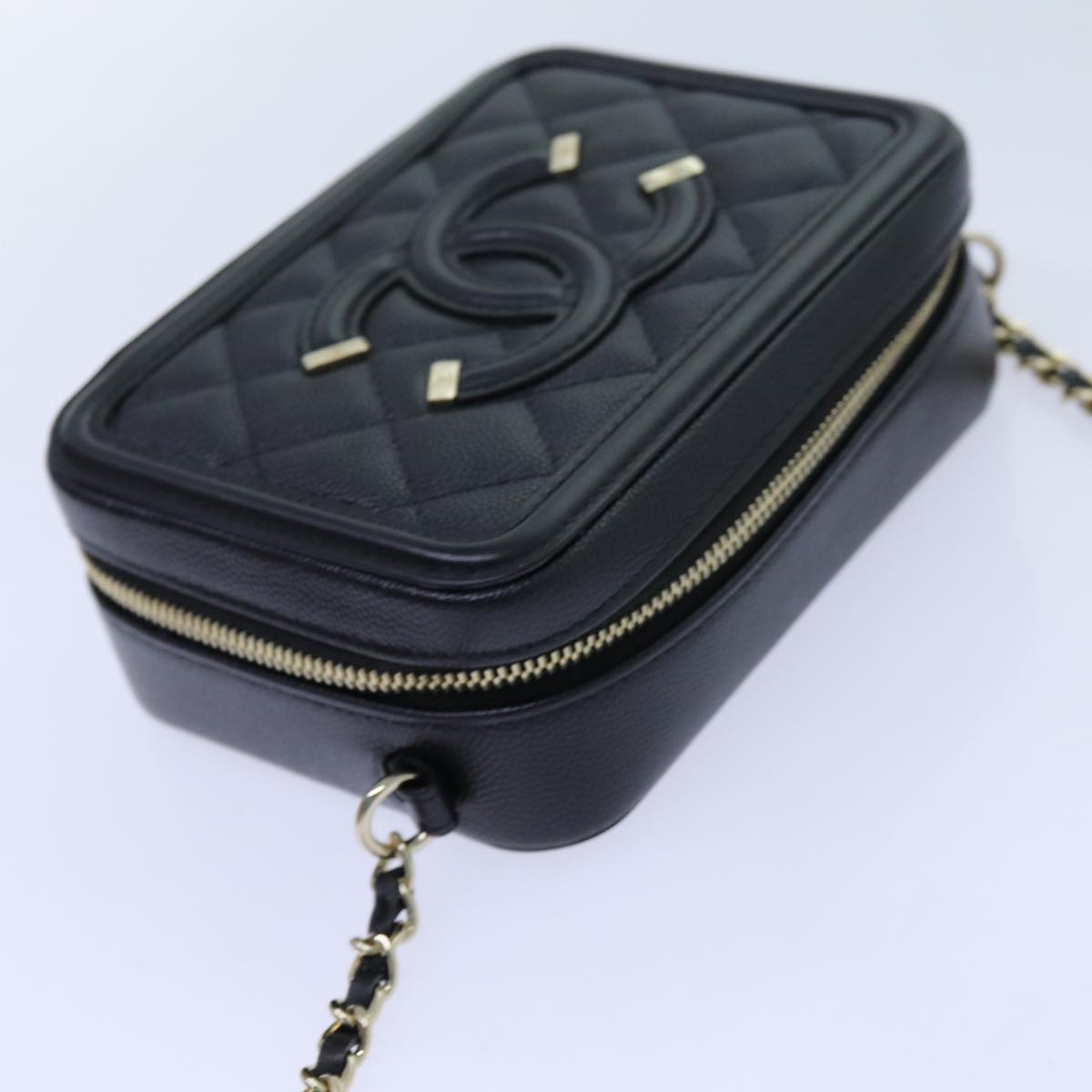 CHANEL Chain CC Figly Mini Bag Caviar Skin Black A84452 CC ar11762A