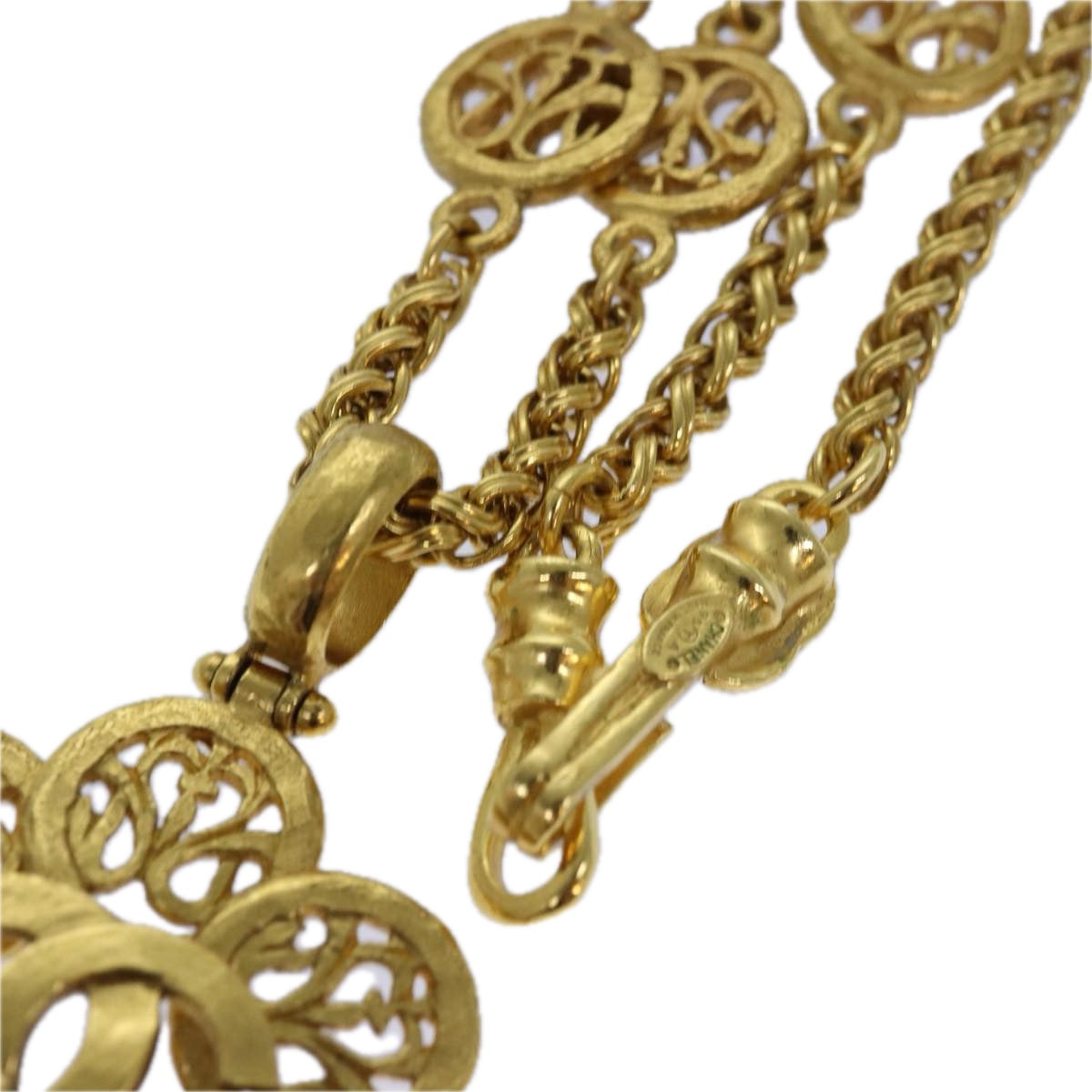 CHANEL COCO Mark Necklace metal Gold CC ar12350