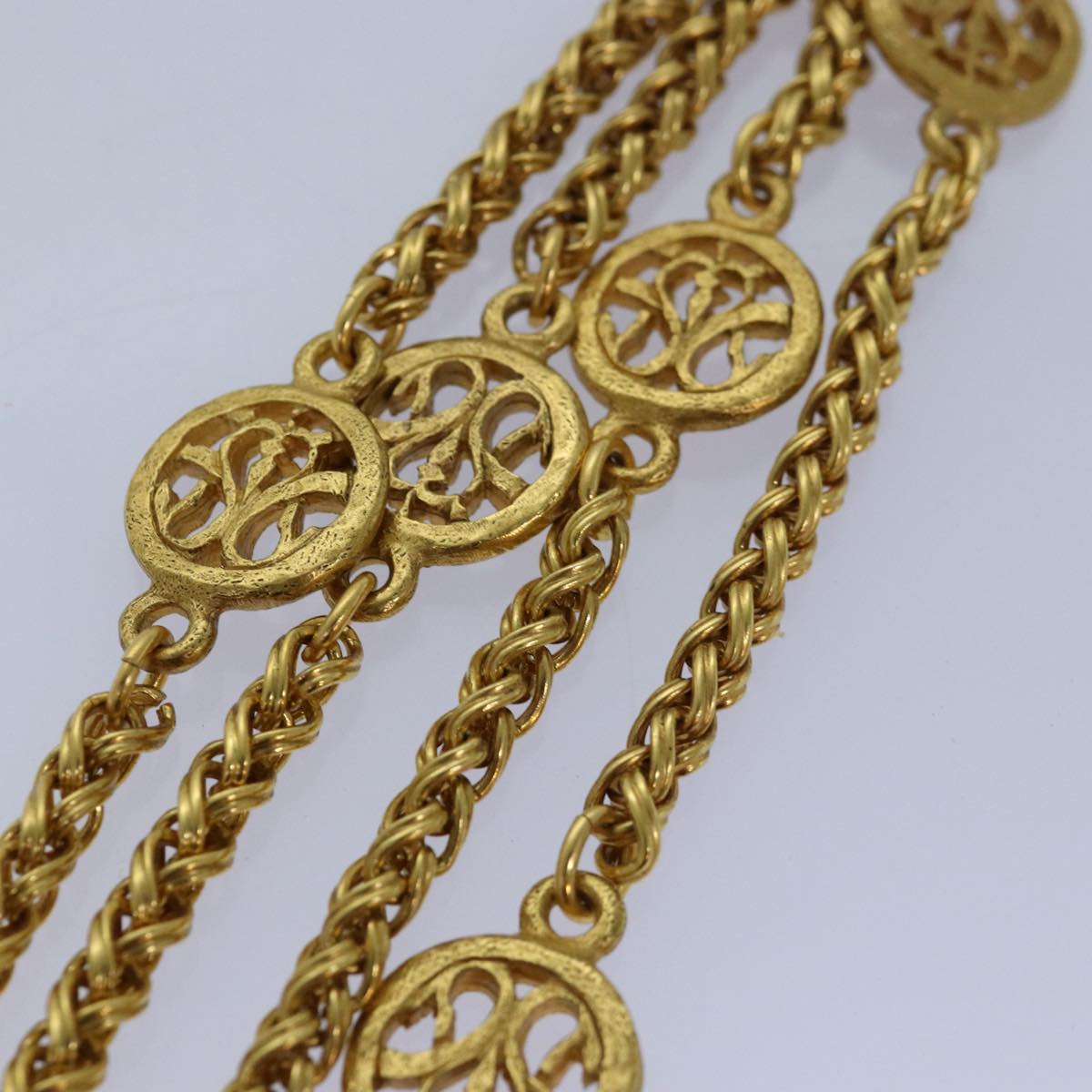 CHANEL COCO Mark Necklace metal Gold CC ar12350
