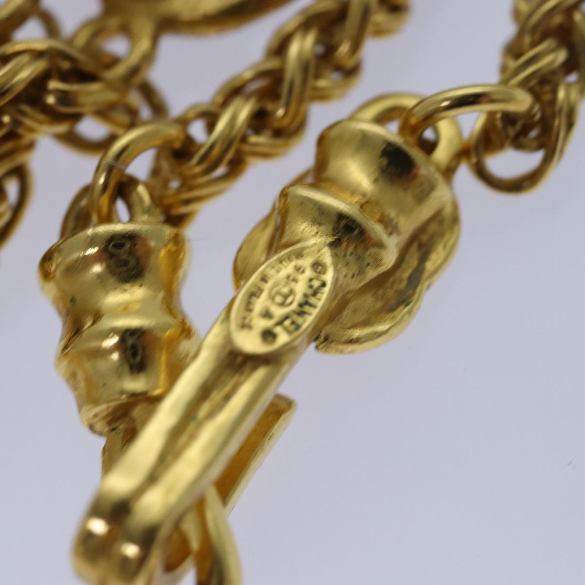 CHANEL COCO Mark Necklace metal Gold CC ar12350