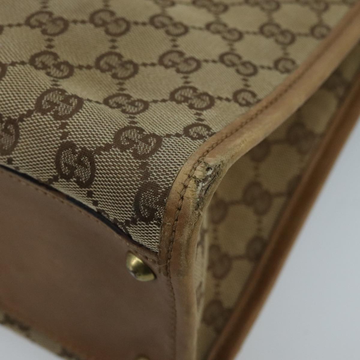 GUCCI GG Canvas Tote Bag Beige ar12769
