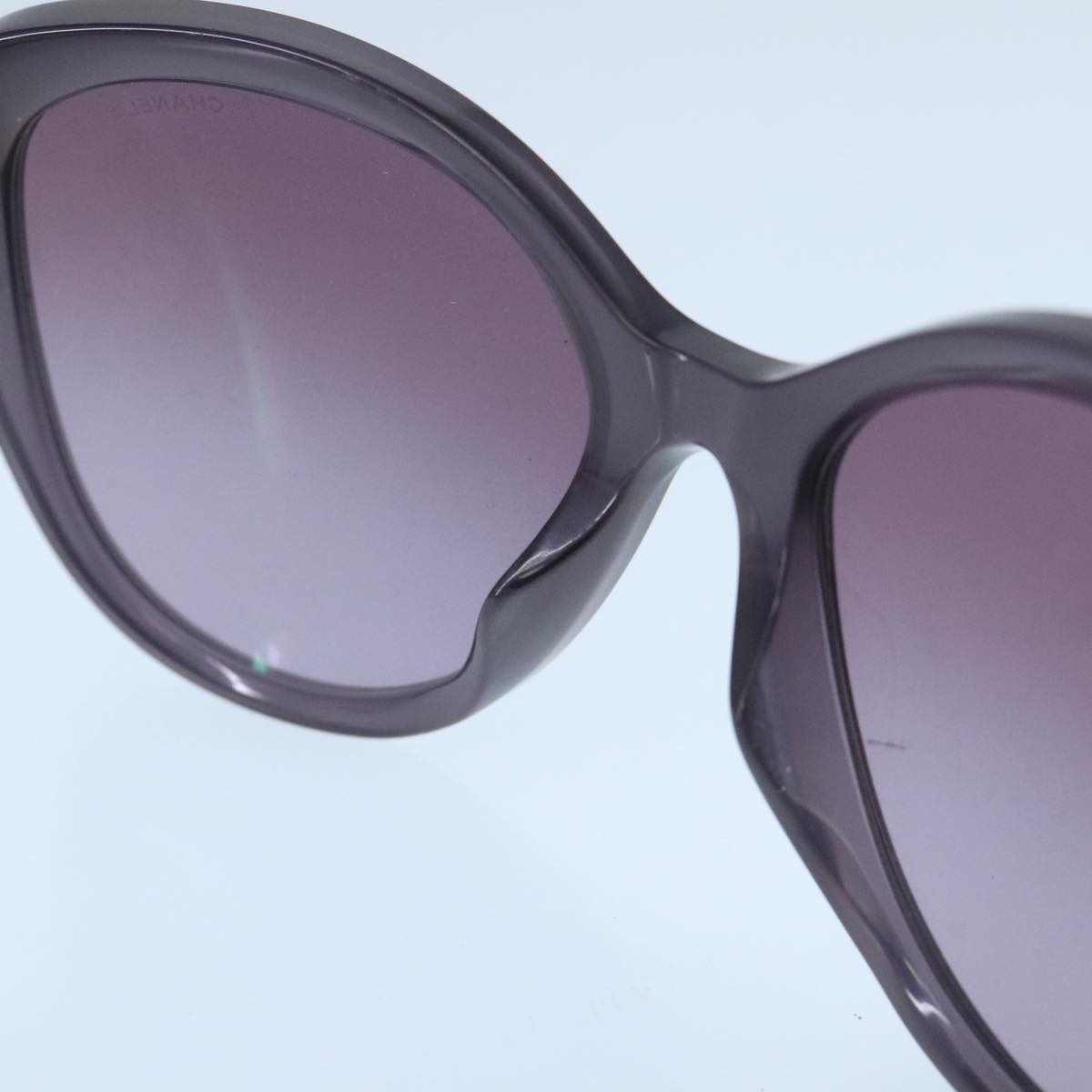 CHANEL Pearl Sunglasses plastic Purple CC ar12914