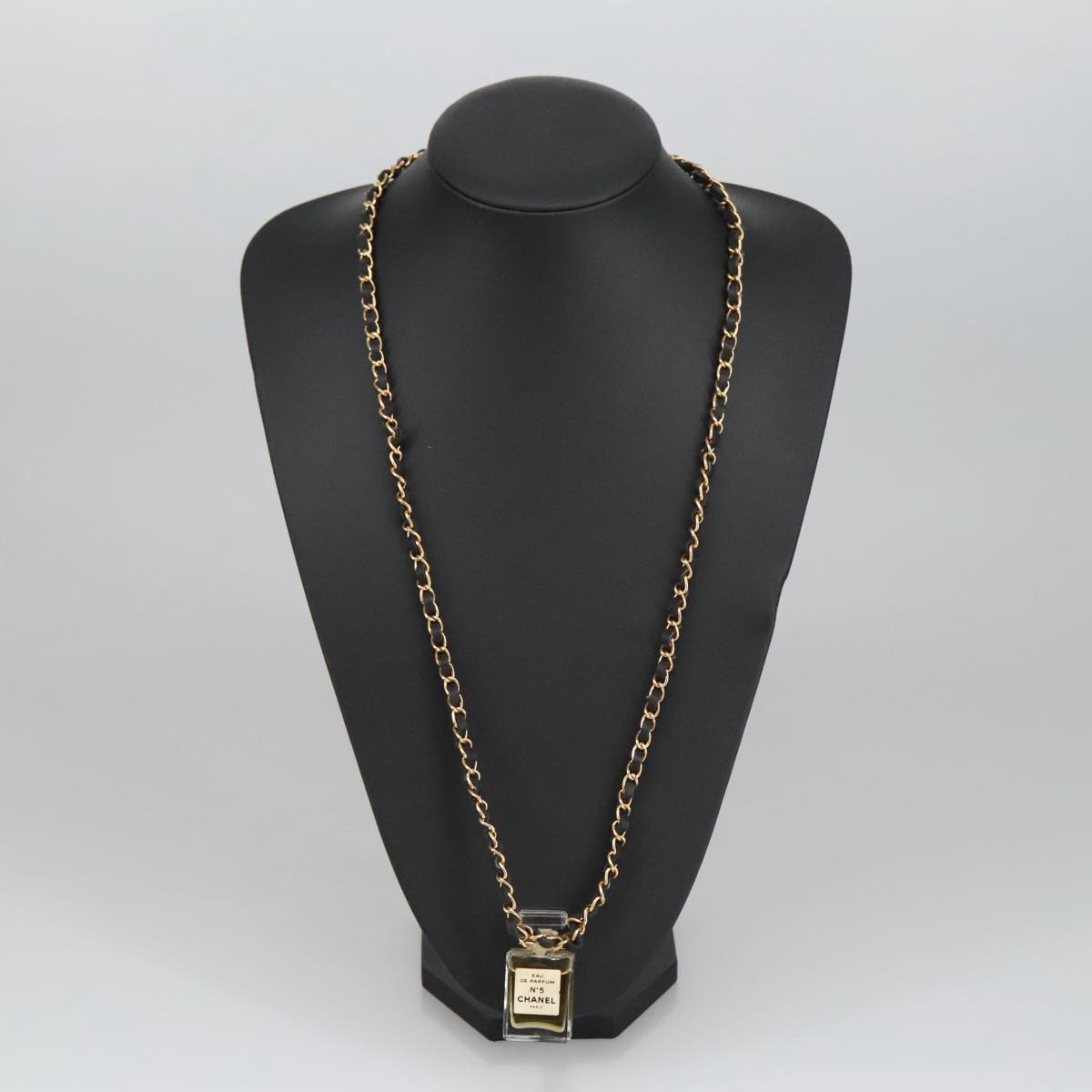 CHANEL Perfume Necklace metal Gold CC ar12966