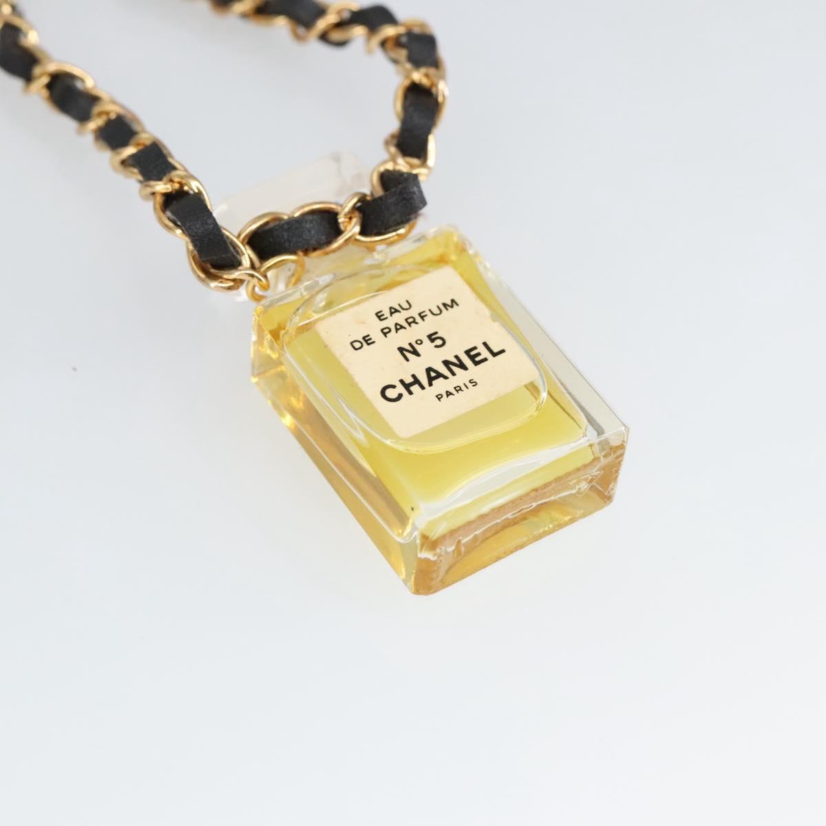 CHANEL Perfume Necklace metal Gold CC ar12966