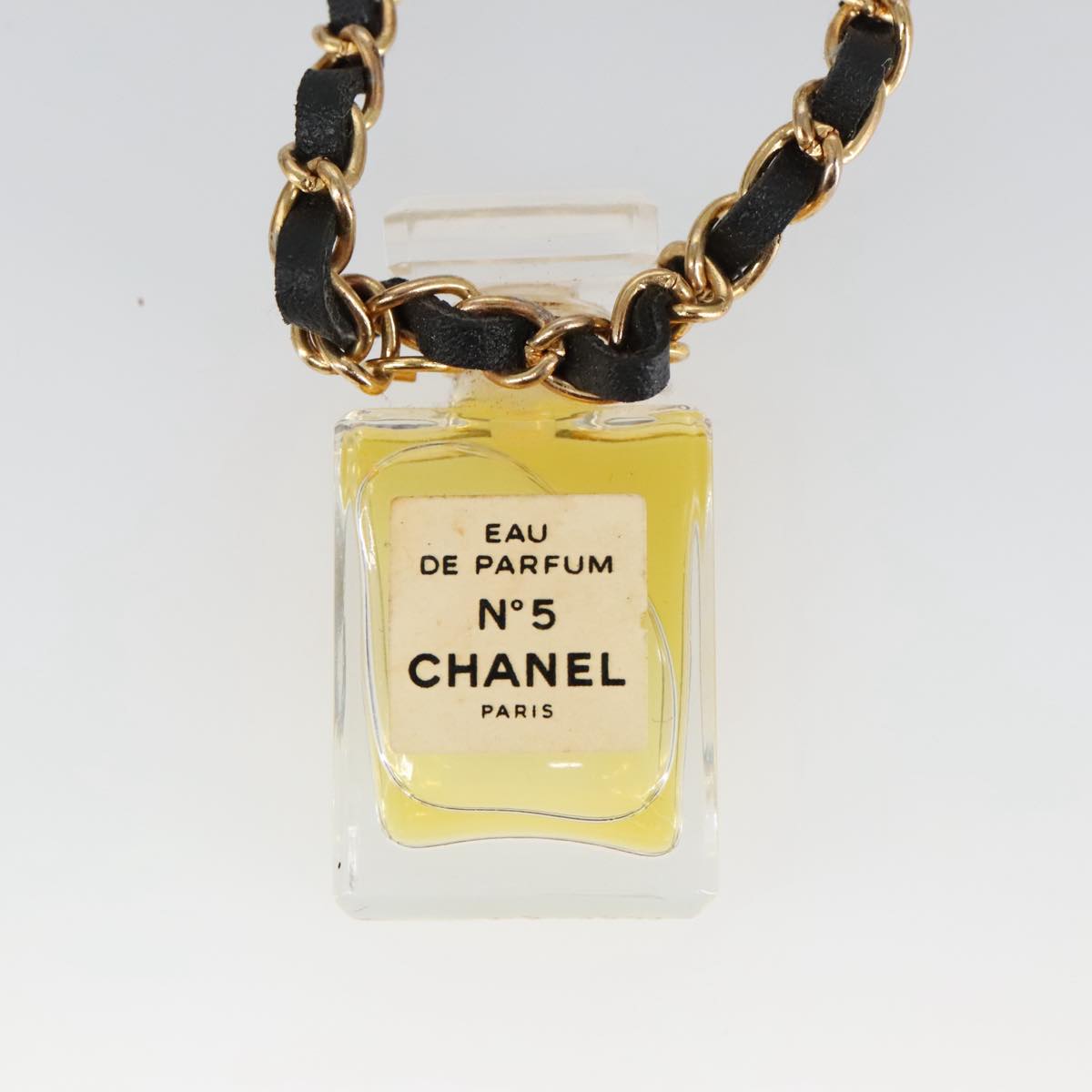 CHANEL Perfume Necklace metal Gold CC ar12966