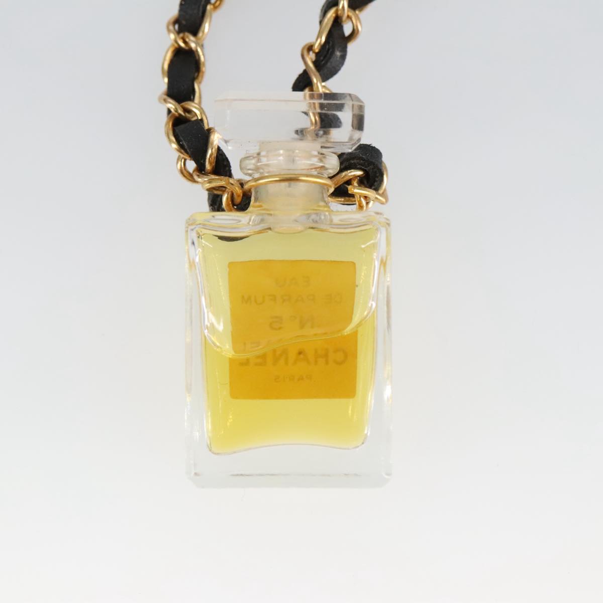 CHANEL Perfume Necklace metal Gold CC ar12966