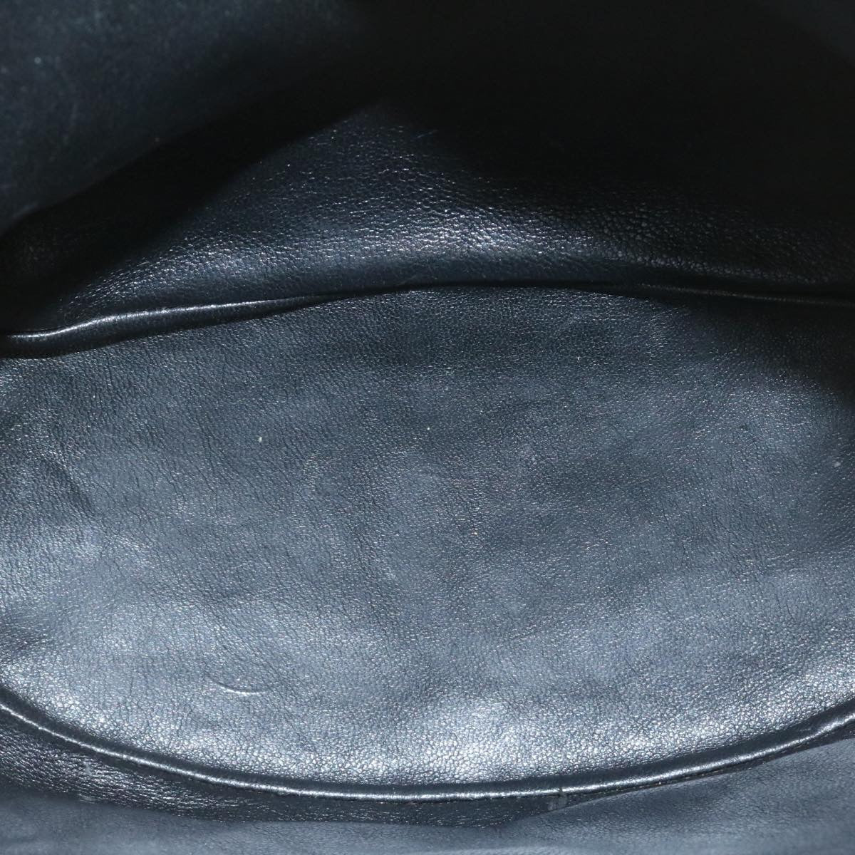 CHANEL Matelasse Backpack Leather Black Gold Tone CC ar4662A