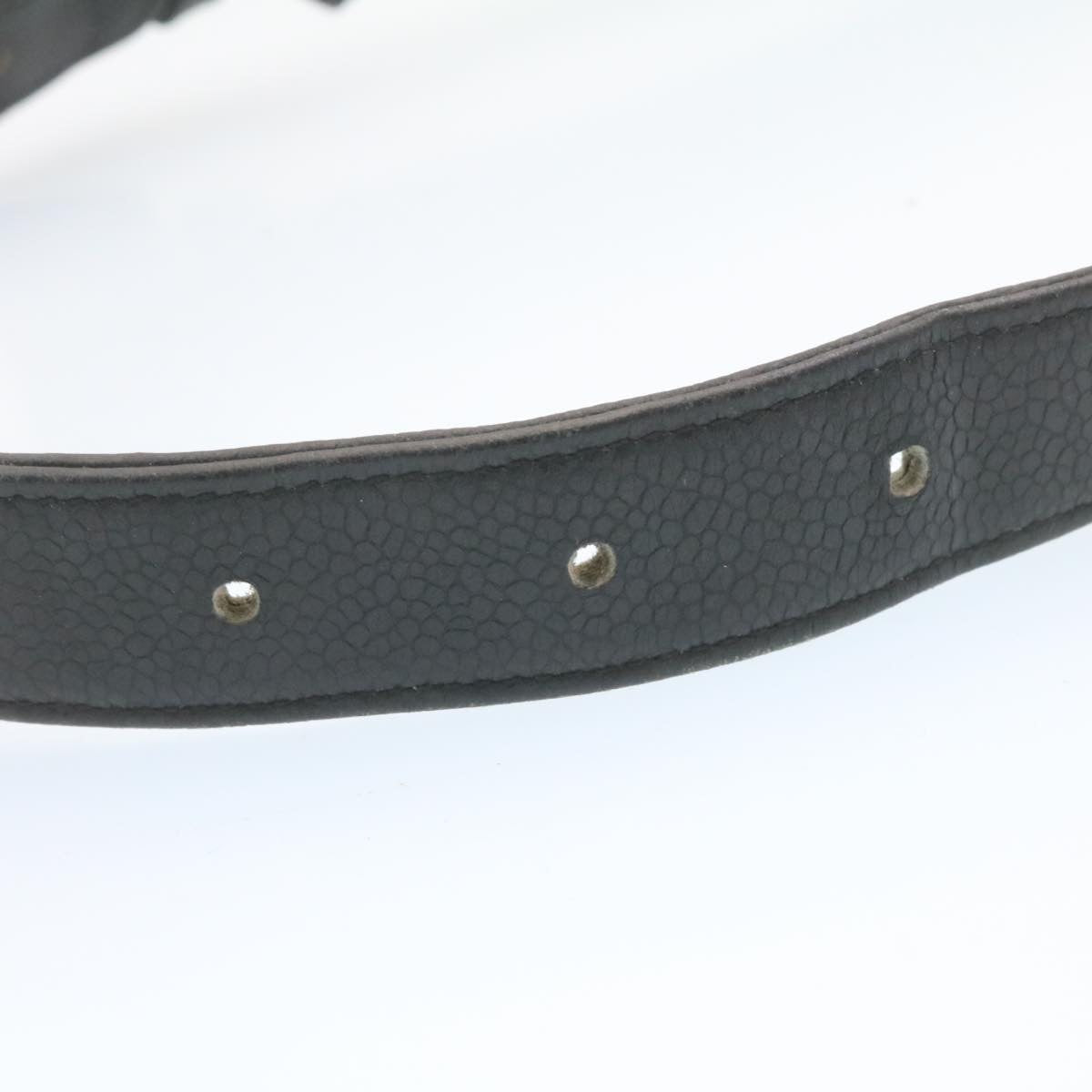 CHANEL Caviar Skin Waist Pouch Leather Black CC ar5893A