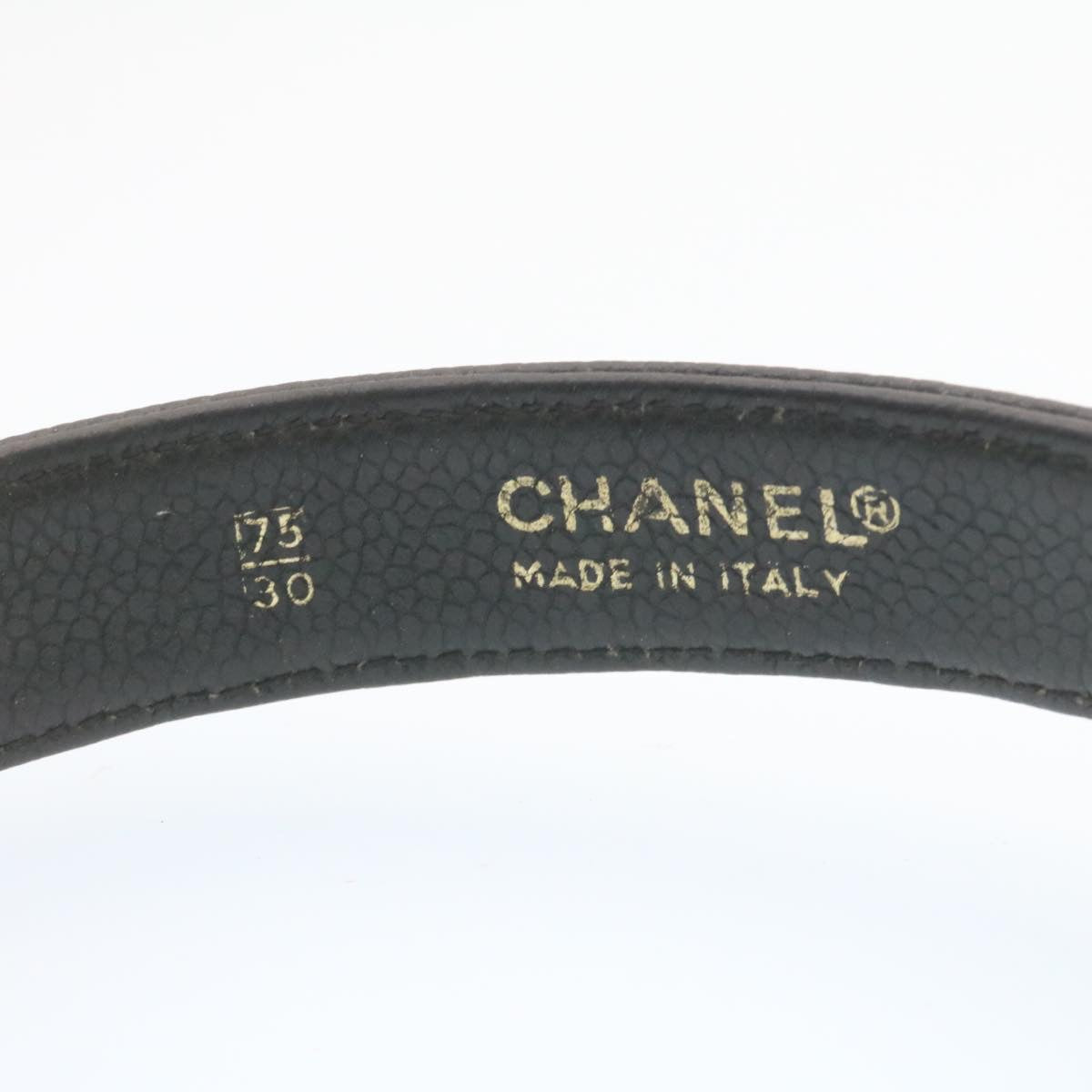 CHANEL Caviar Skin Waist Pouch Leather Black CC ar5893A