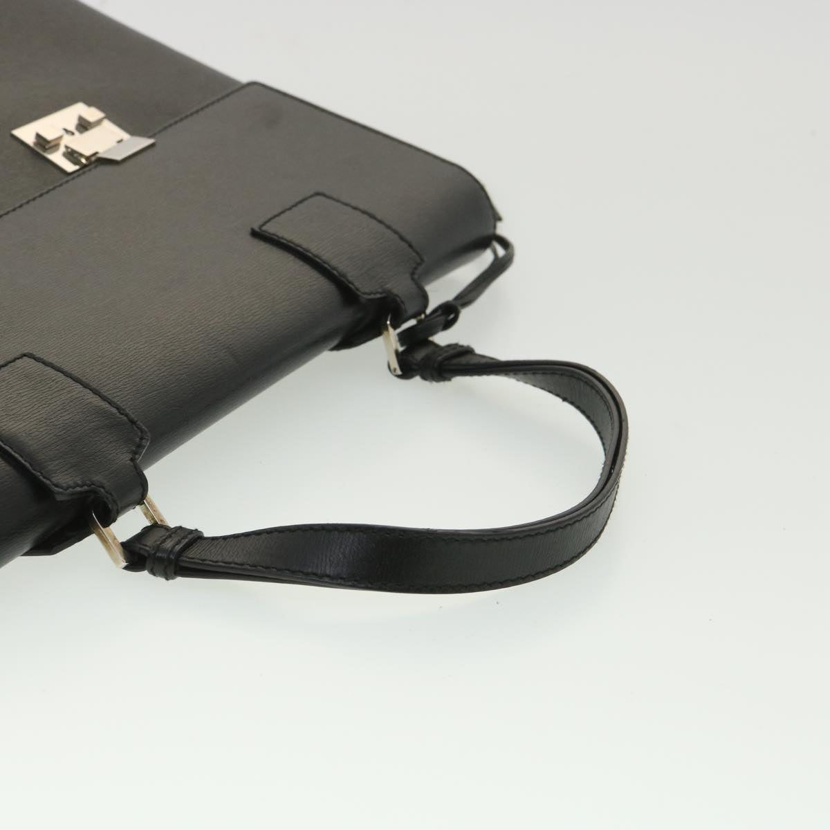 GUCCI Briefcase Leather Black ar8370