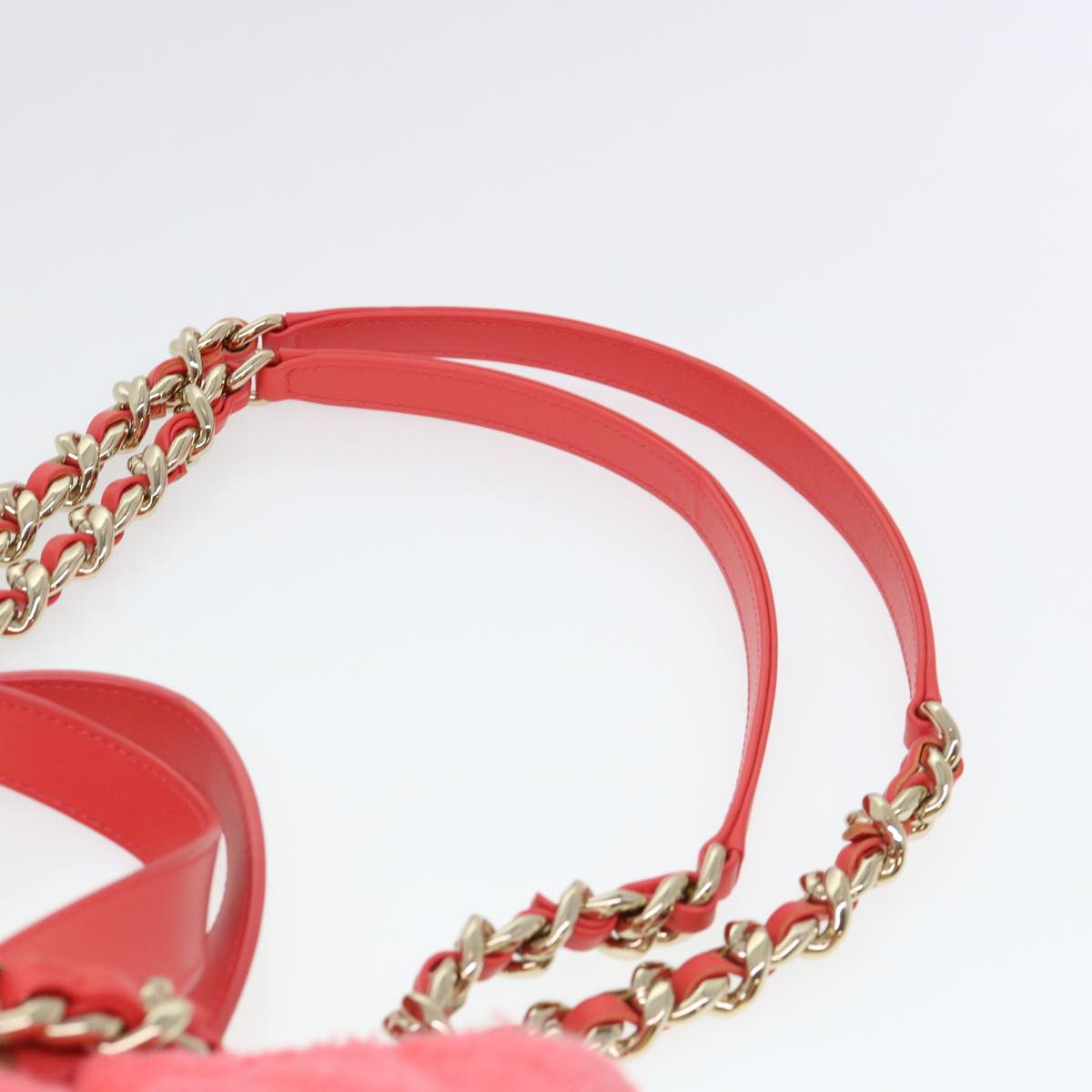 CHANEL Chain Hand Bag Pile 2way Pink CC ar9158SA