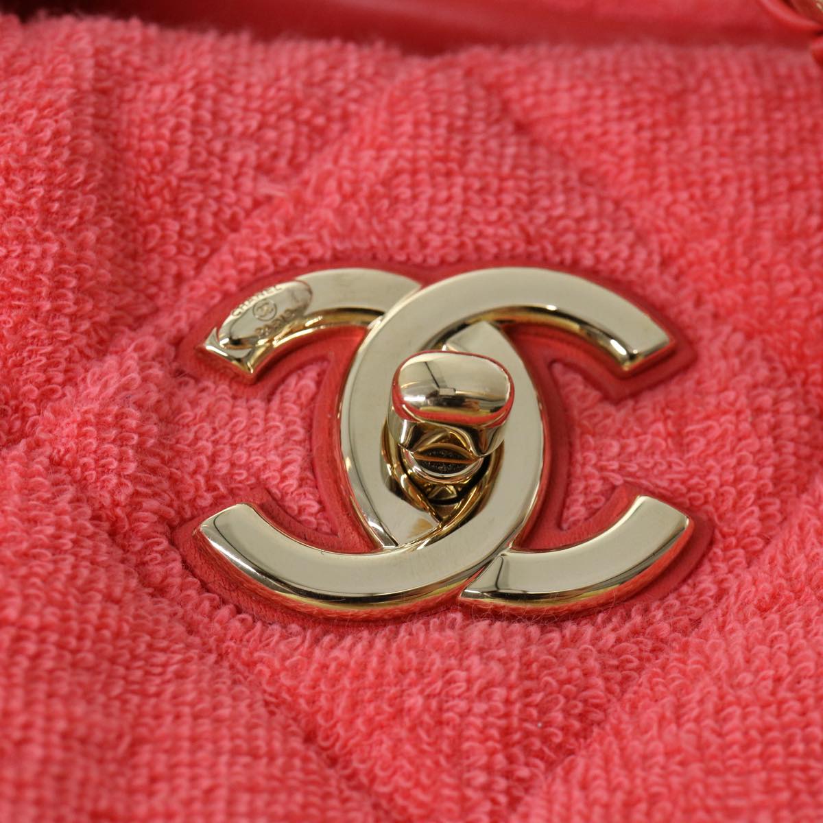CHANEL Chain Hand Bag Pile 2way Pink CC ar9158SA