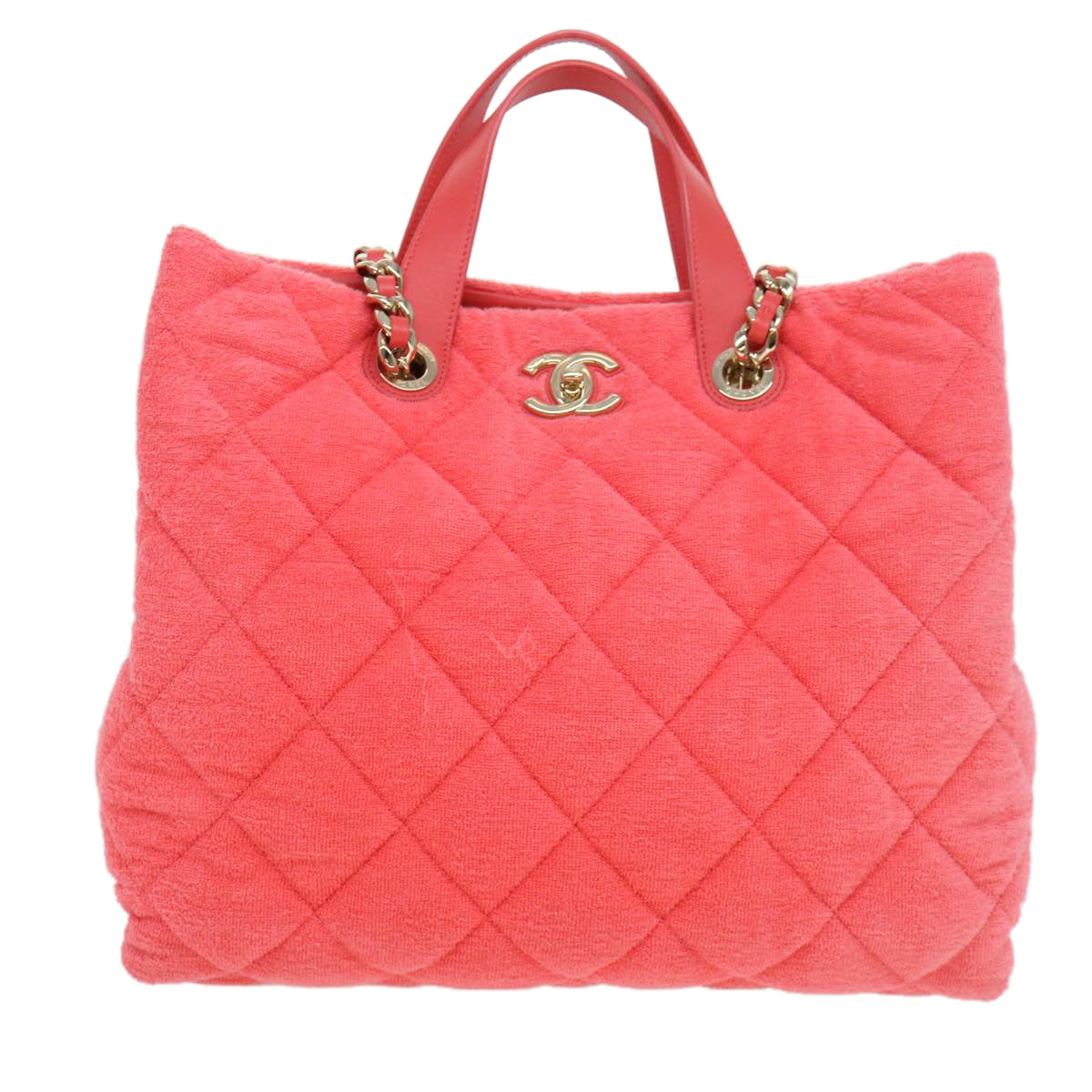 CHANEL Chain Hand Bag Pile 2way Pink CC ar9158SA