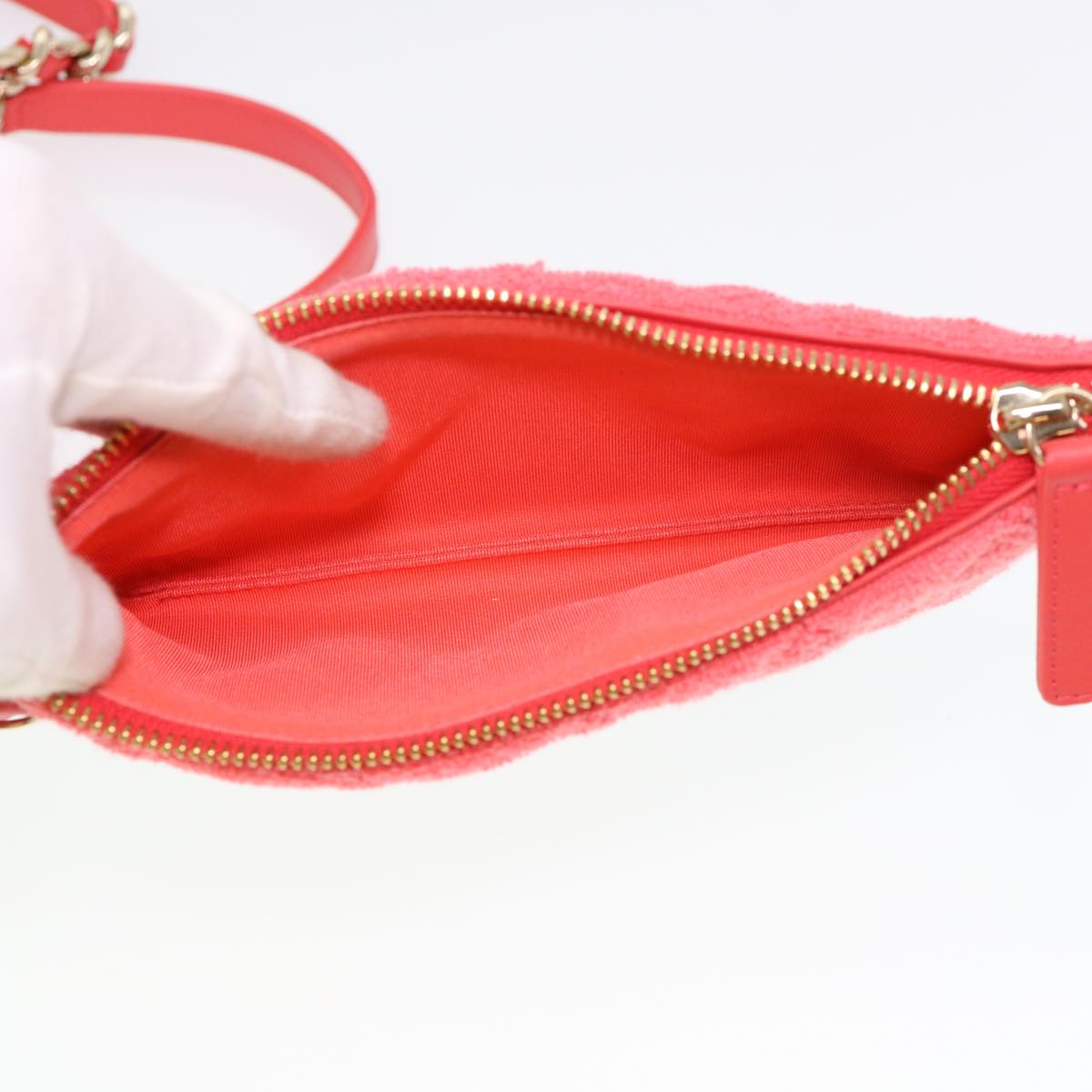 CHANEL Chain Hand Bag Pile 2way Pink CC ar9158SA