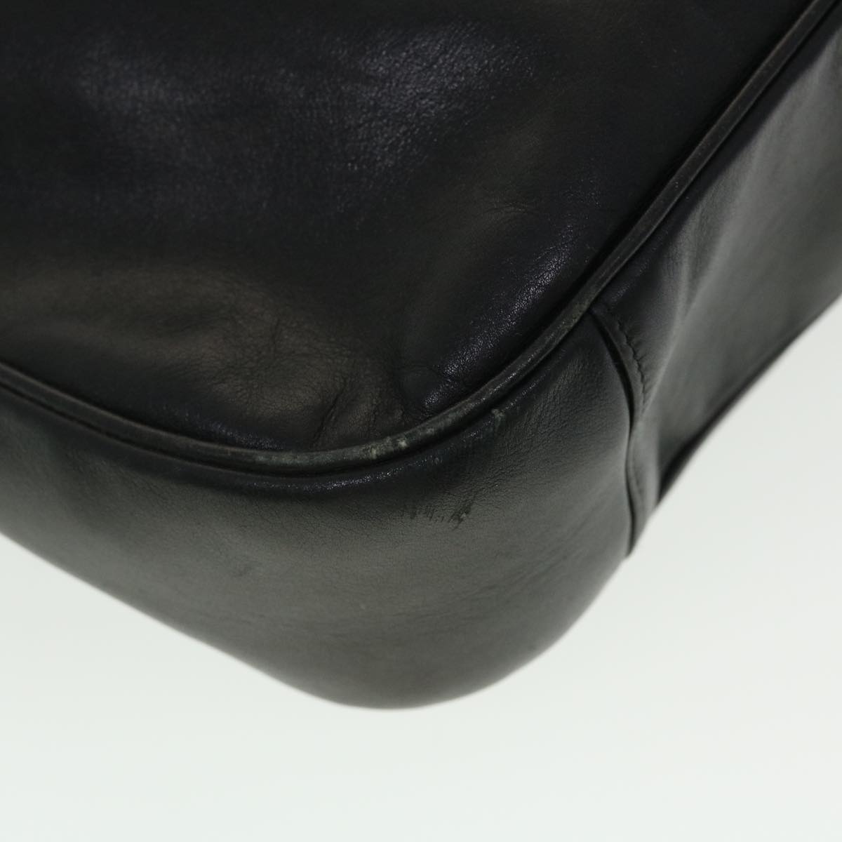 GUCCI Bamboo Hand Bag Leather 2way Black 001.0166.1577 ar9614